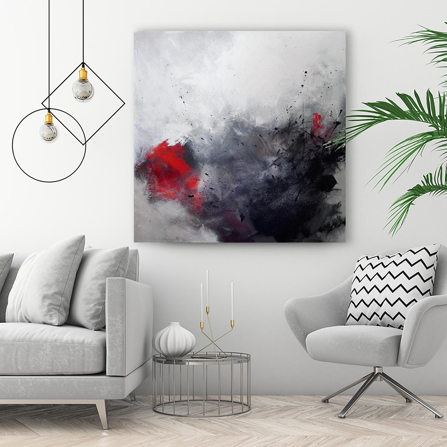 Unanchored by Roland Benoît on GIANT ART - red abstract artiste québécois