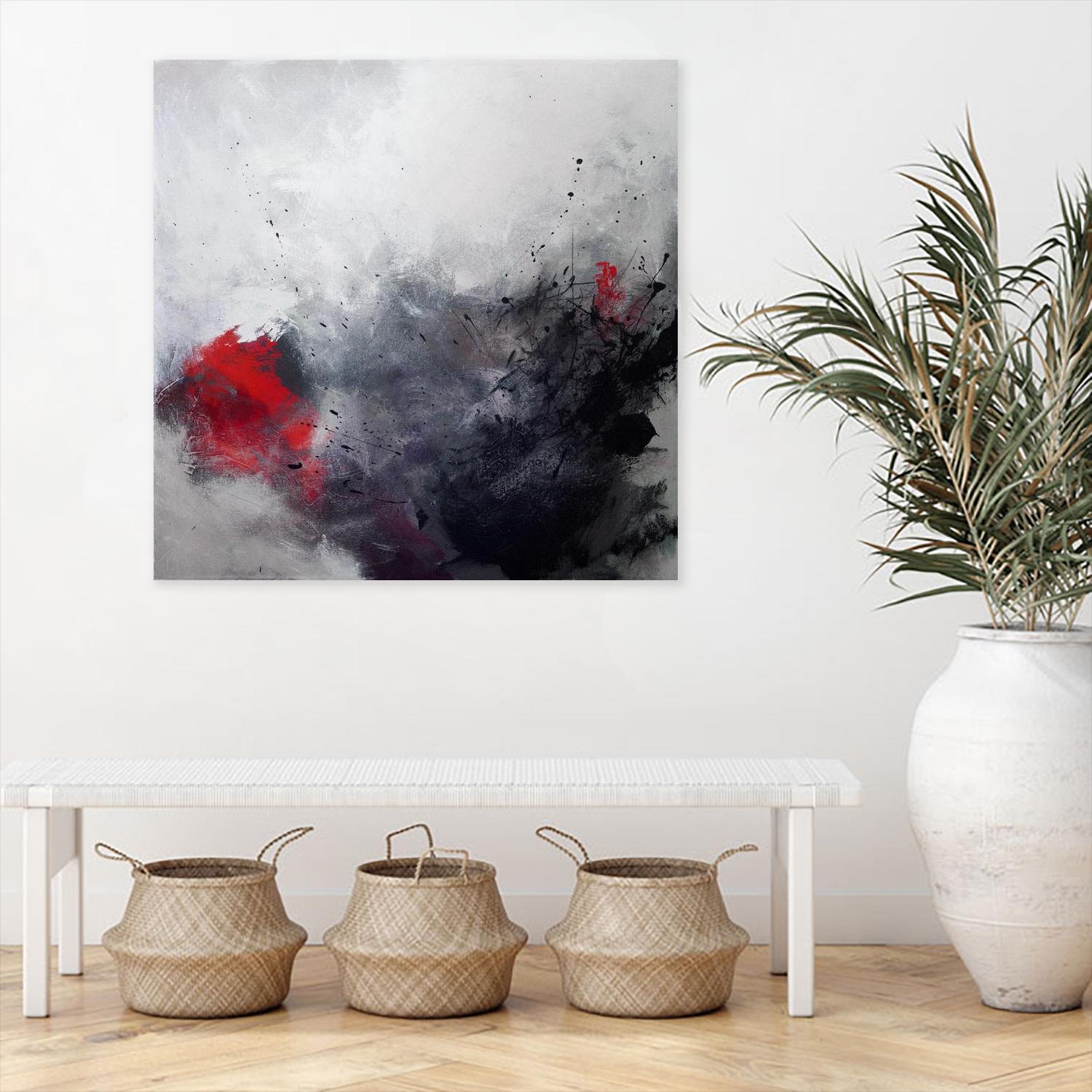 Unanchored by Roland Benoît on GIANT ART - red abstract artiste québécois