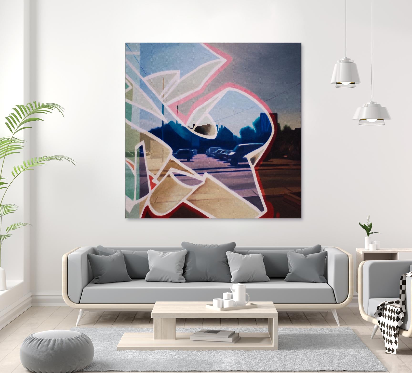 False Future by James Nye on GIANT ART - beige street art graffiti