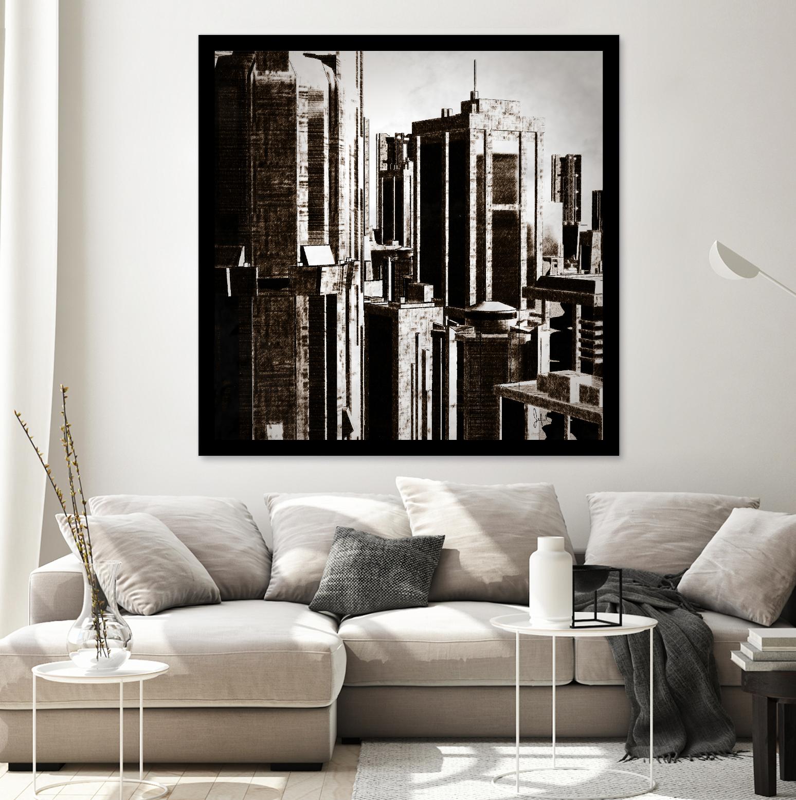 Megapolis 3 by Jefd on GIANT ART - black digital buildings