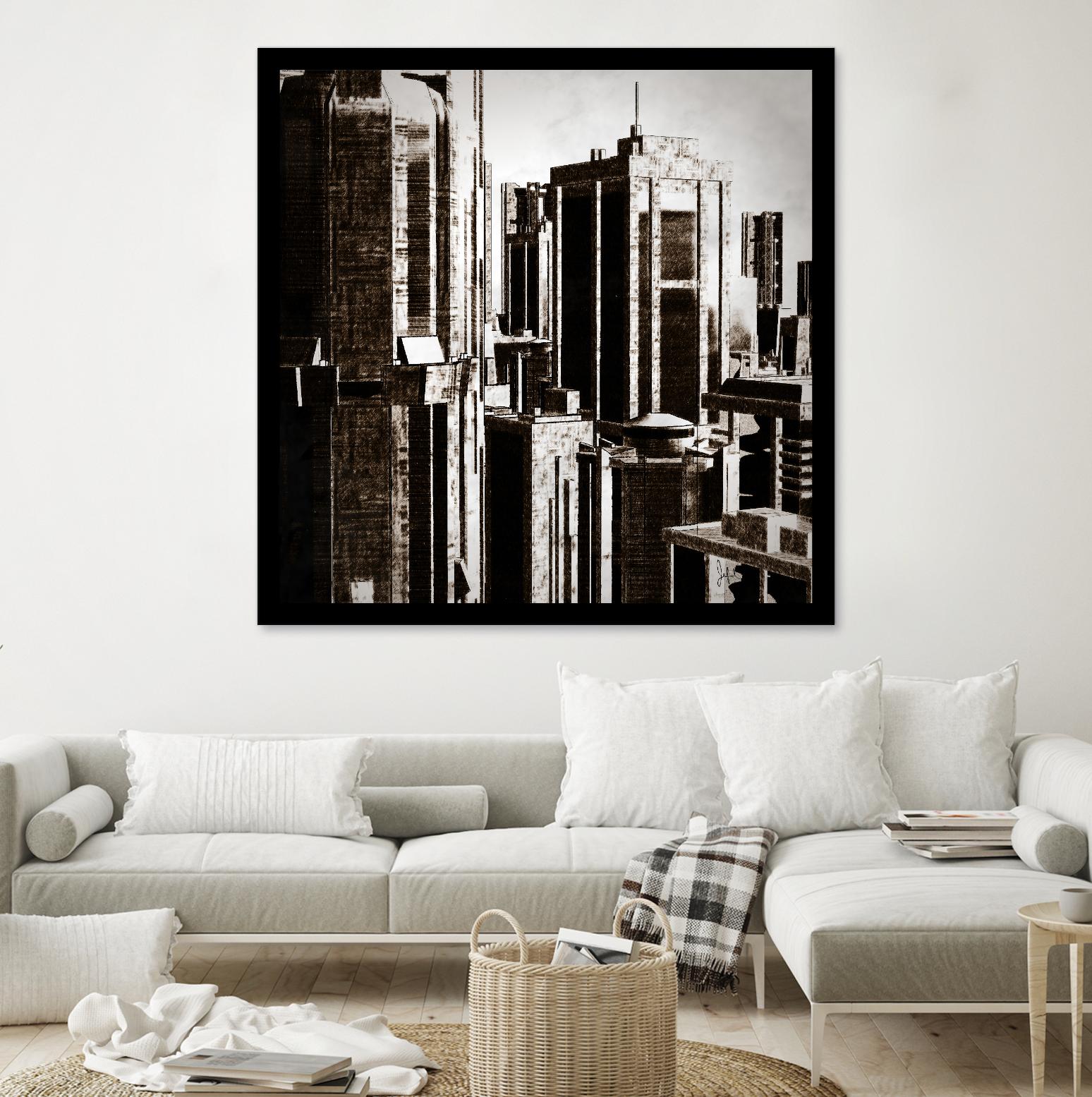 Megapolis 3 by Jefd on GIANT ART - black digital buildings