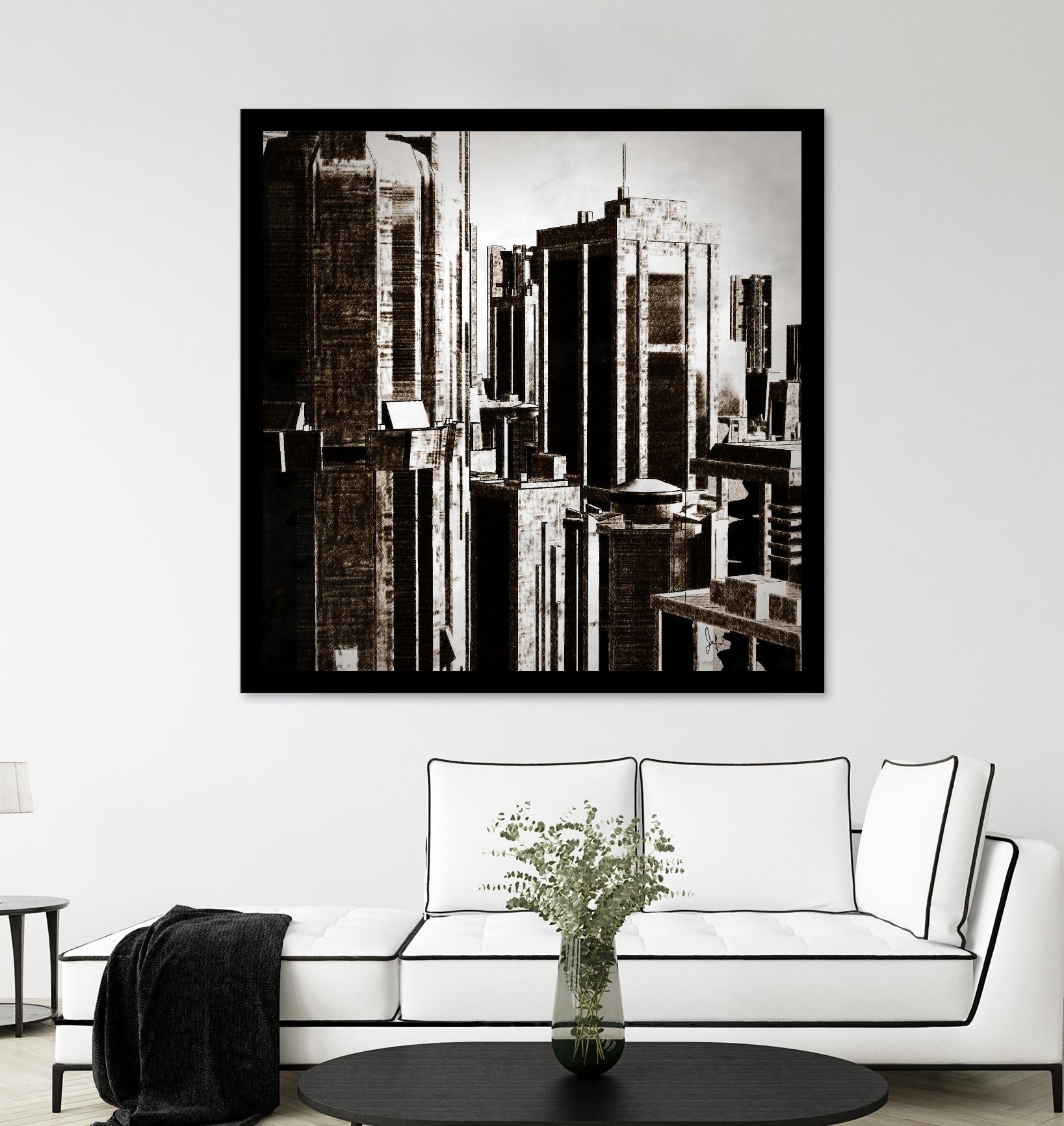 Megapolis 3 by Jefd on GIANT ART - black digital buildings