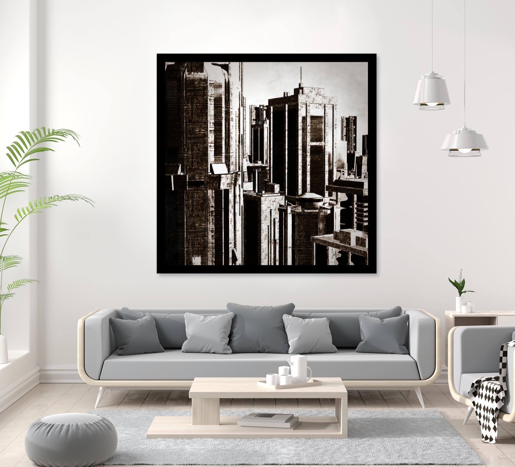 Megapolis 3 by Jefd on GIANT ART - black digital buildings