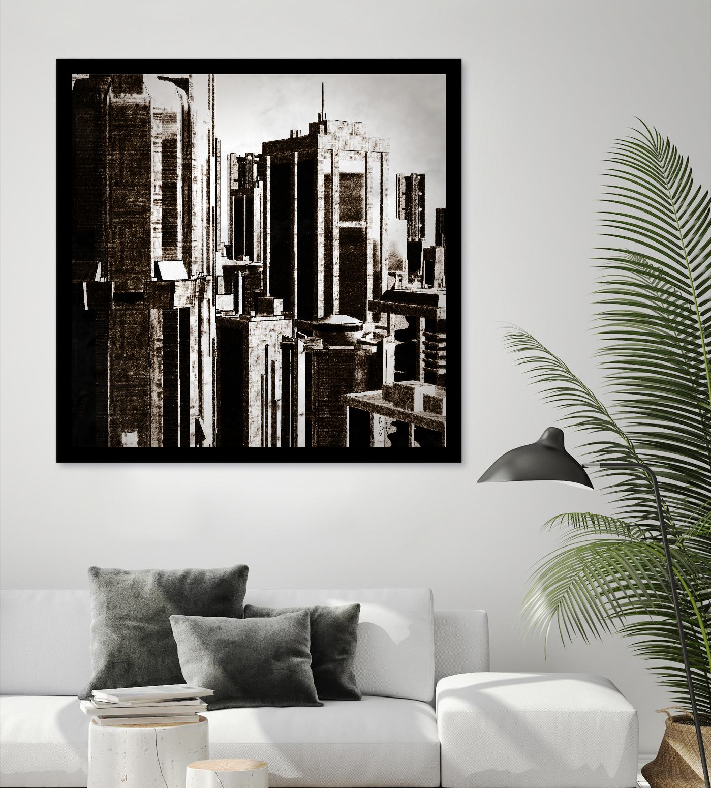 Megapolis 3 by Jefd on GIANT ART - black digital buildings