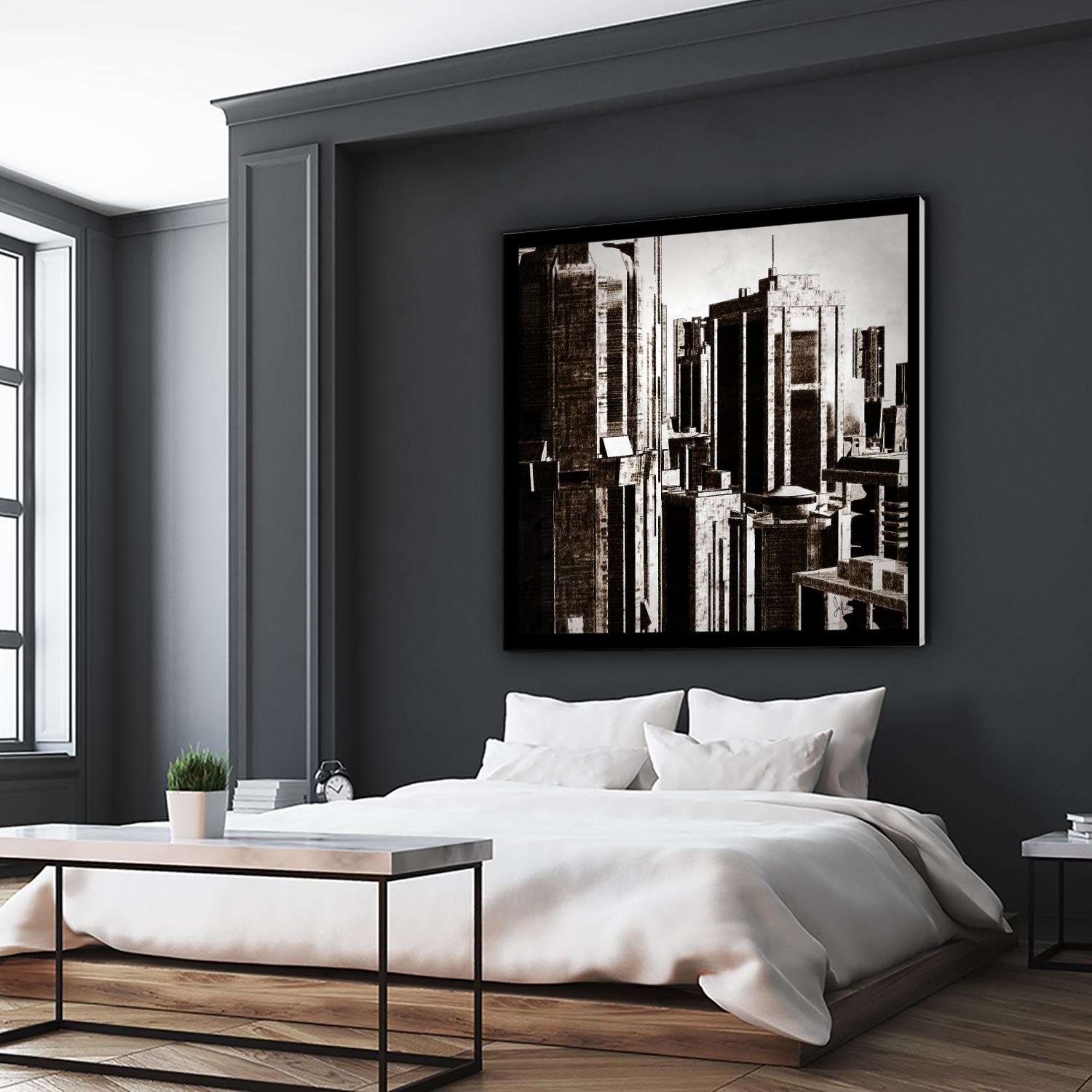 Megapolis 3 by Jefd on GIANT ART - black digital buildings