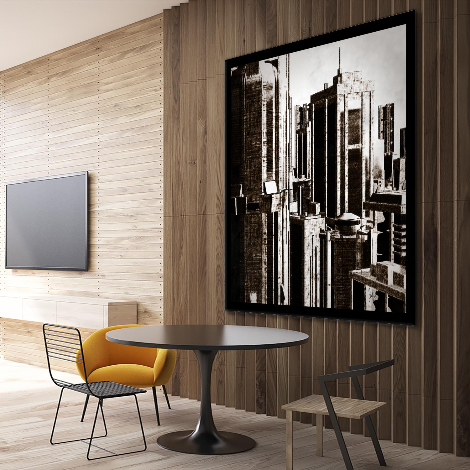 Megapolis 3 by Jefd on GIANT ART - black digital buildings