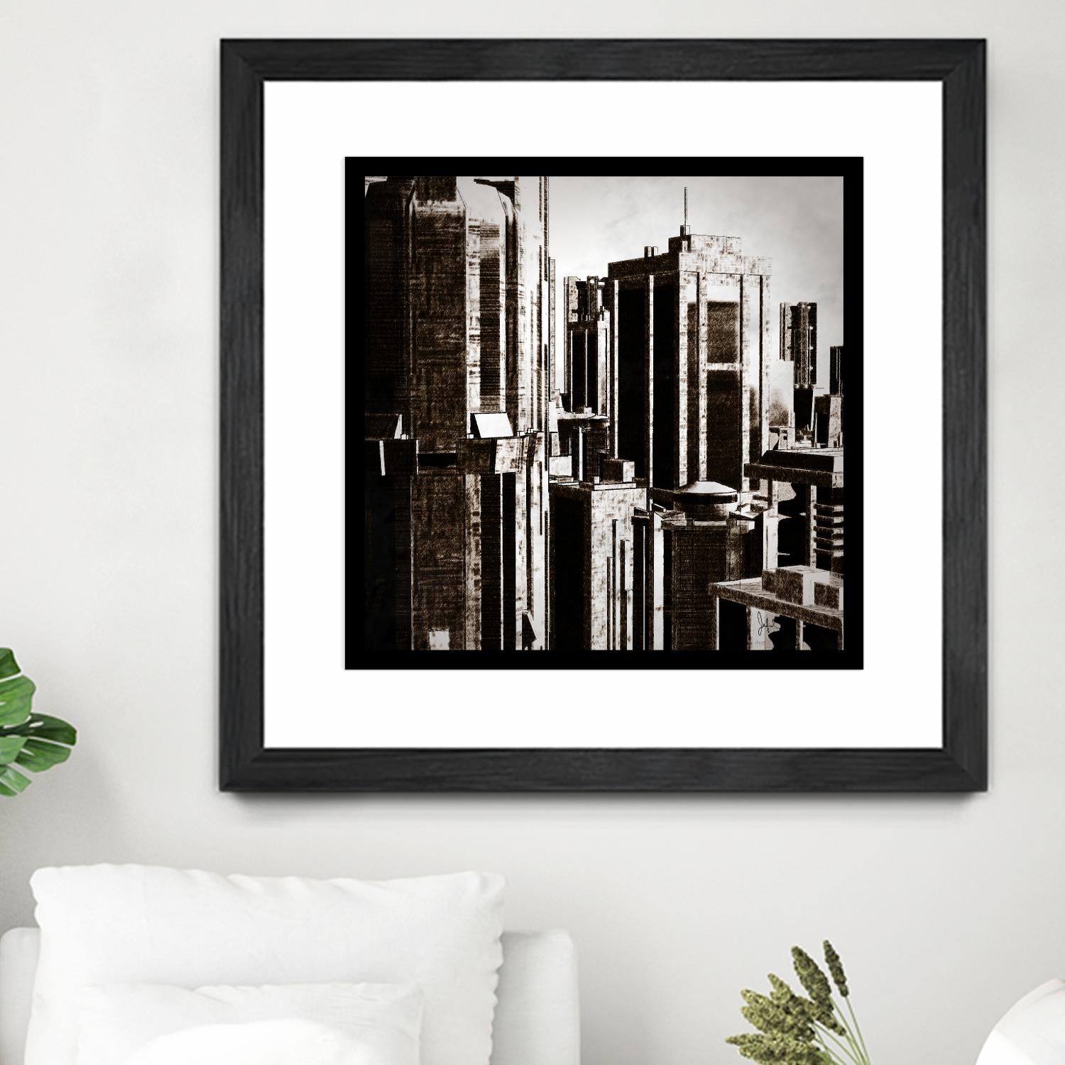 Megapolis 3 by Jefd on GIANT ART - black digital buildings