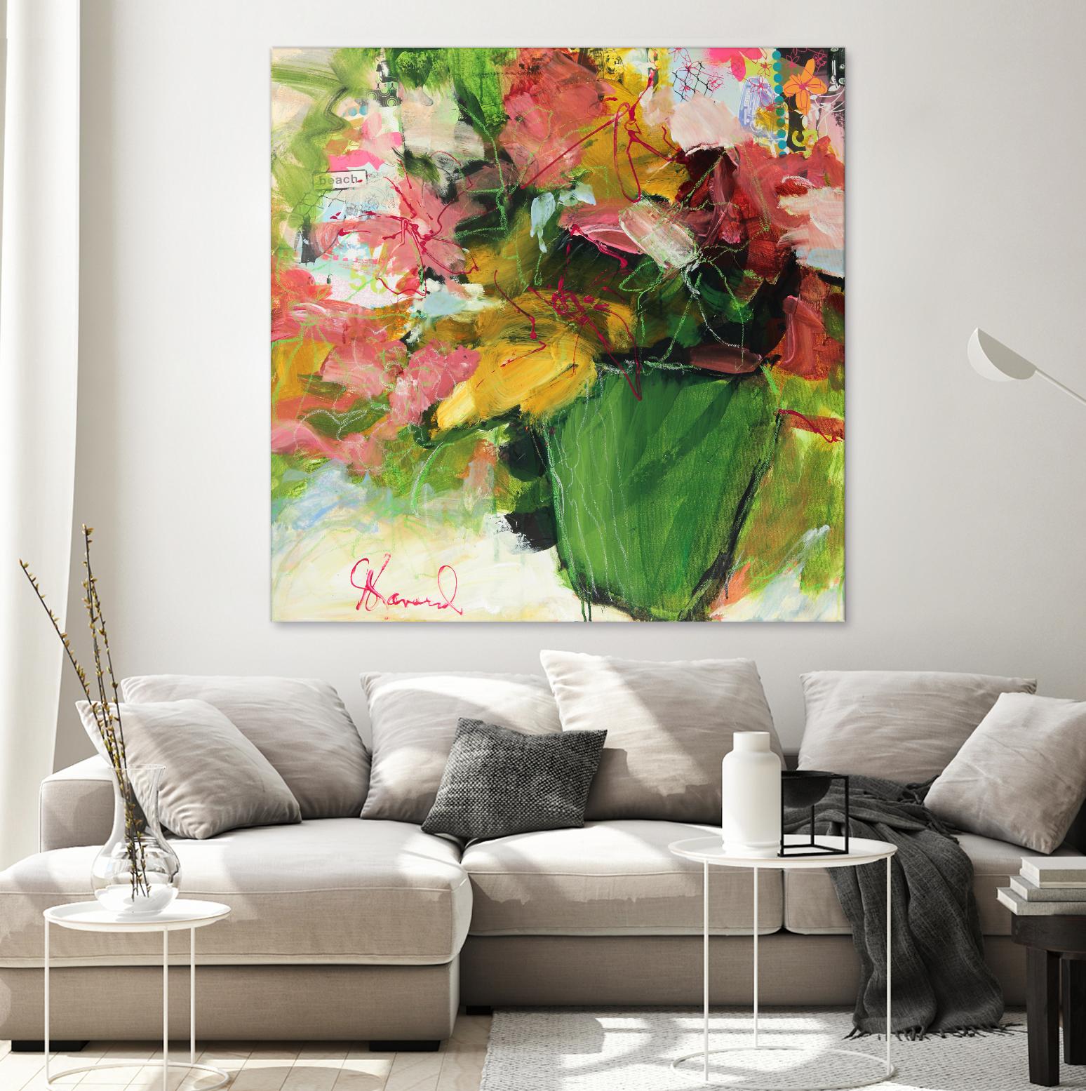 Beach Lover by Doris Savard on GIANT ART - pink flowers artistes du québec