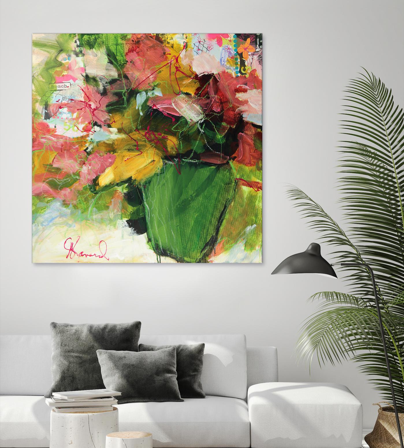 Beach Lover by Doris Savard on GIANT ART - pink flowers artistes du québec