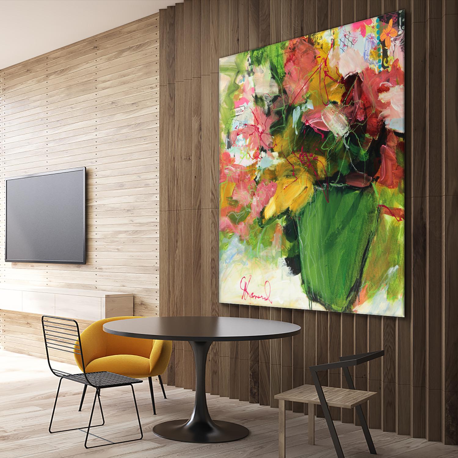 Beach Lover by Doris Savard on GIANT ART - pink flowers artistes du québec