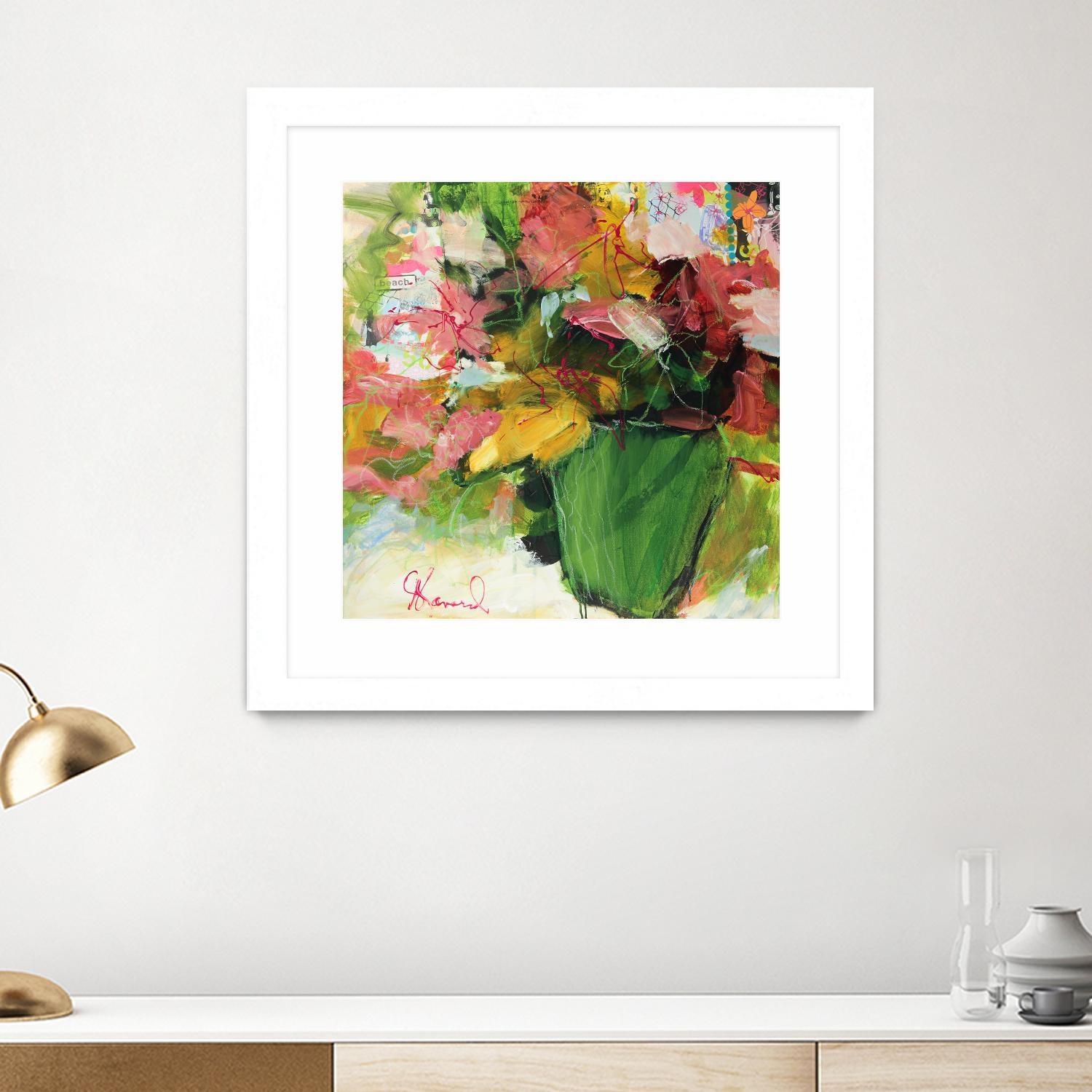 Beach Lover by Doris Savard on GIANT ART - pink flowers artistes du québec