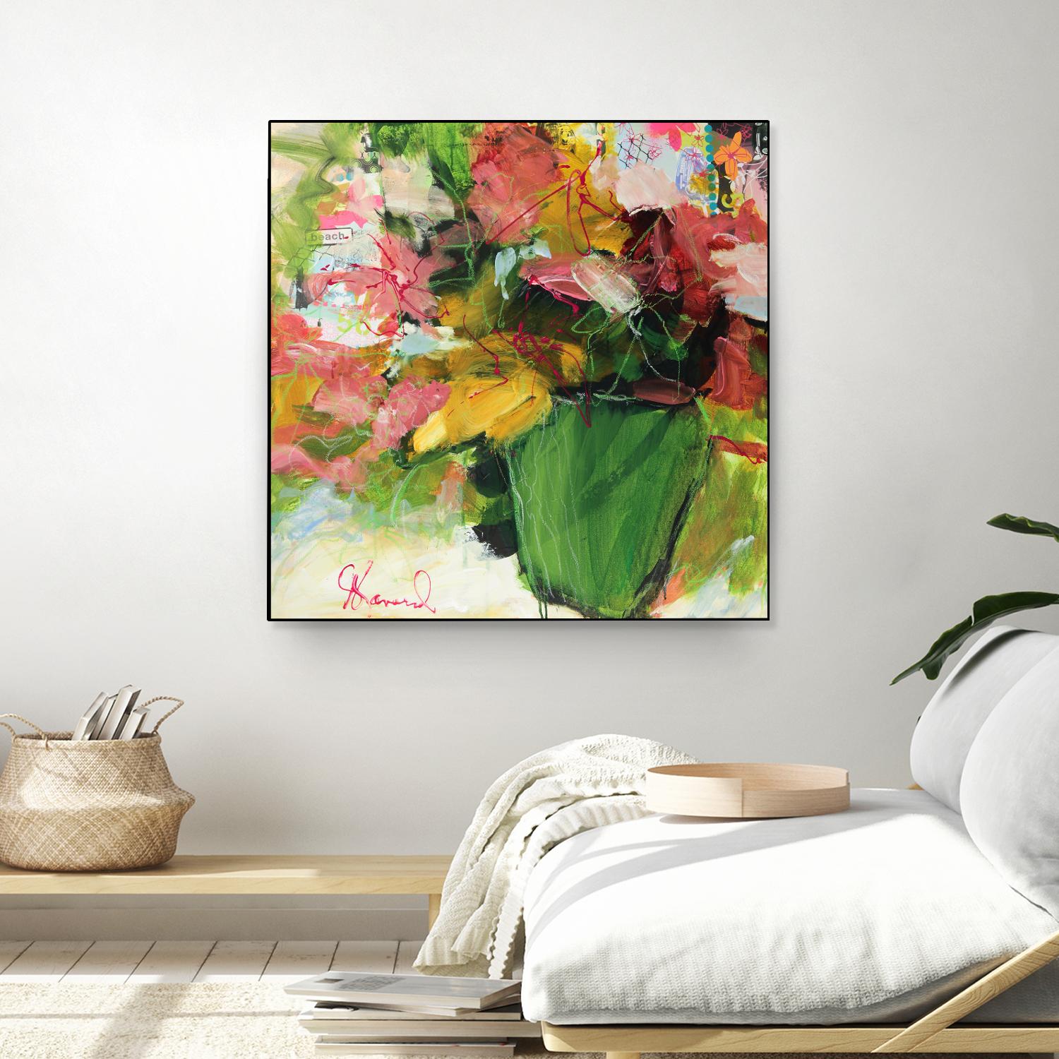 Beach Lover by Doris Savard on GIANT ART - pink flowers artistes du québec