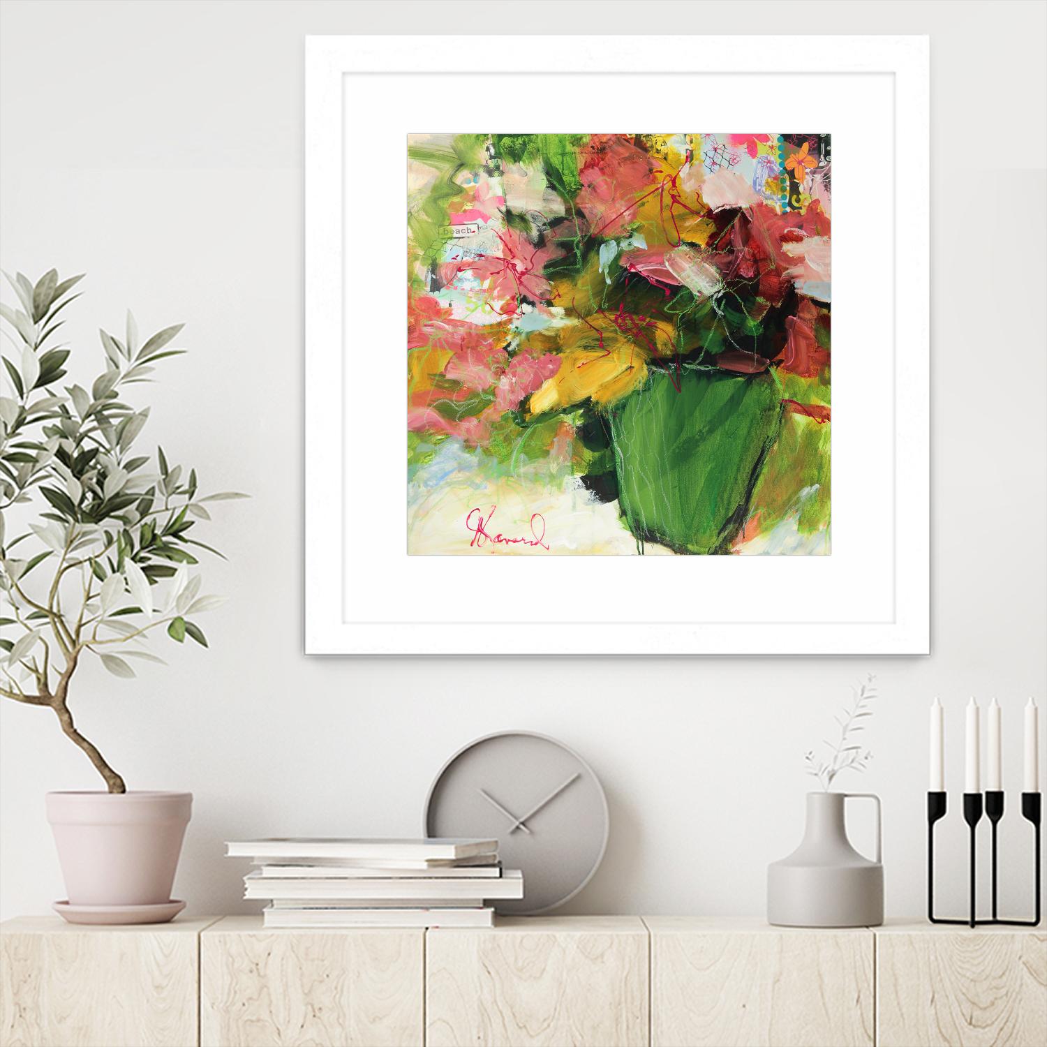 Beach Lover by Doris Savard on GIANT ART - pink flowers artistes du québec