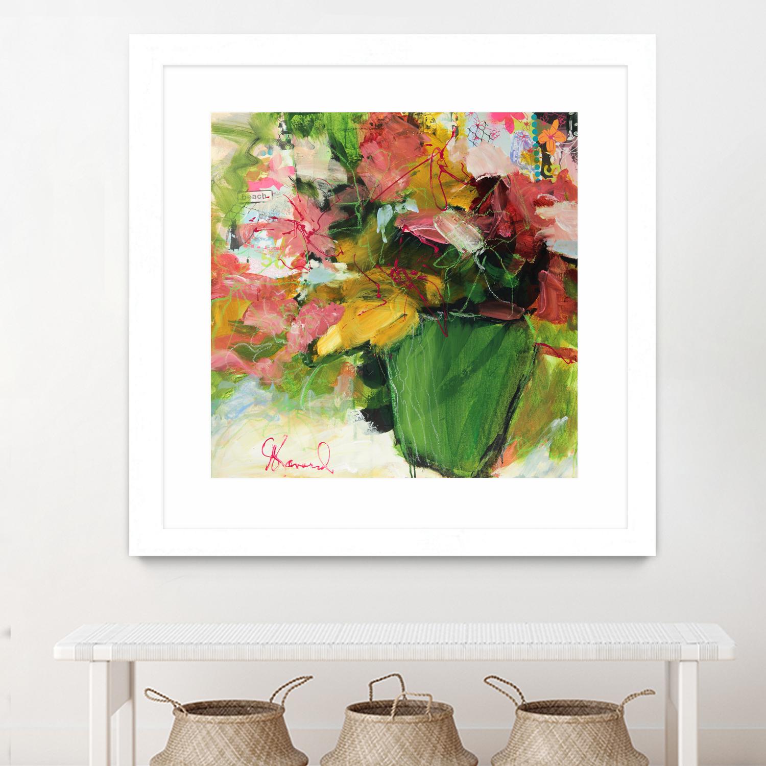 Beach Lover by Doris Savard on GIANT ART - pink flowers artistes du québec