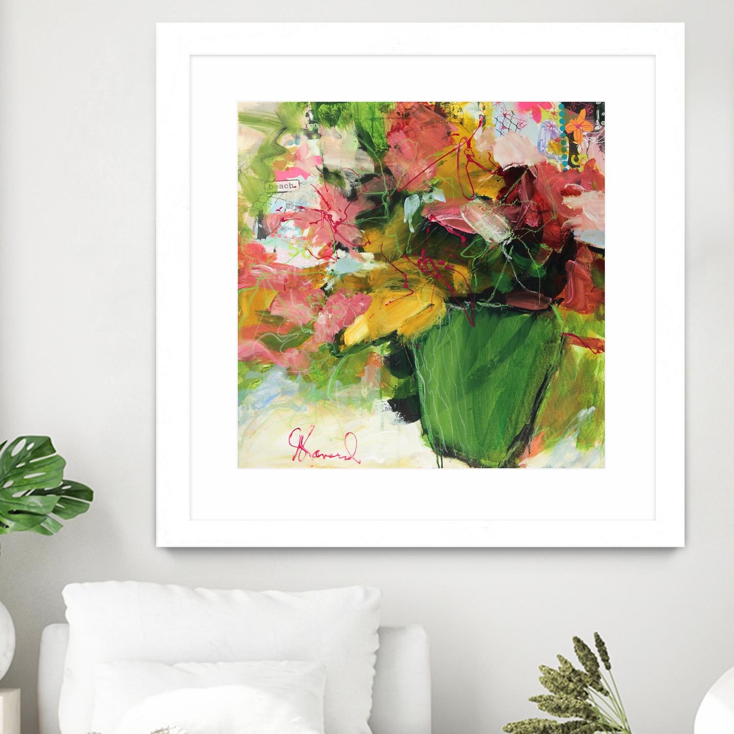 Beach Lover by Doris Savard on GIANT ART - pink flowers artistes du québec