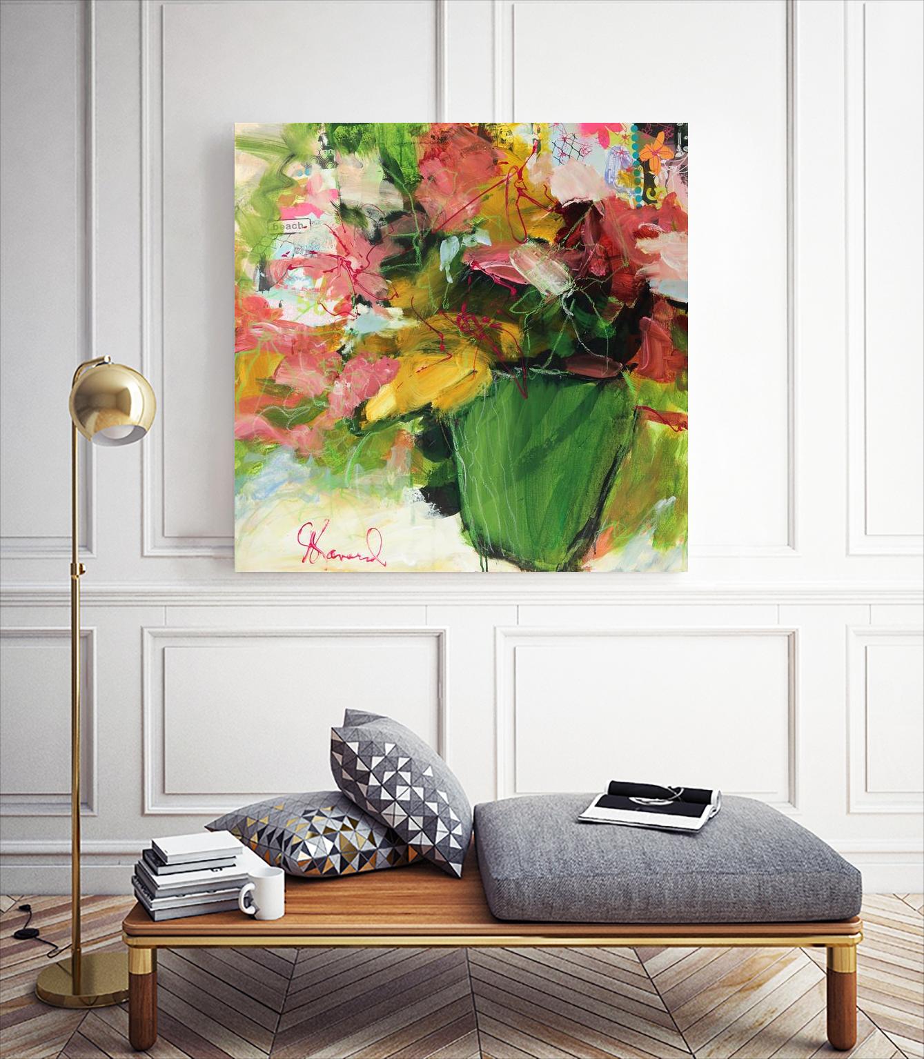 Beach Lover by Doris Savard on GIANT ART - pink flowers artistes du québec