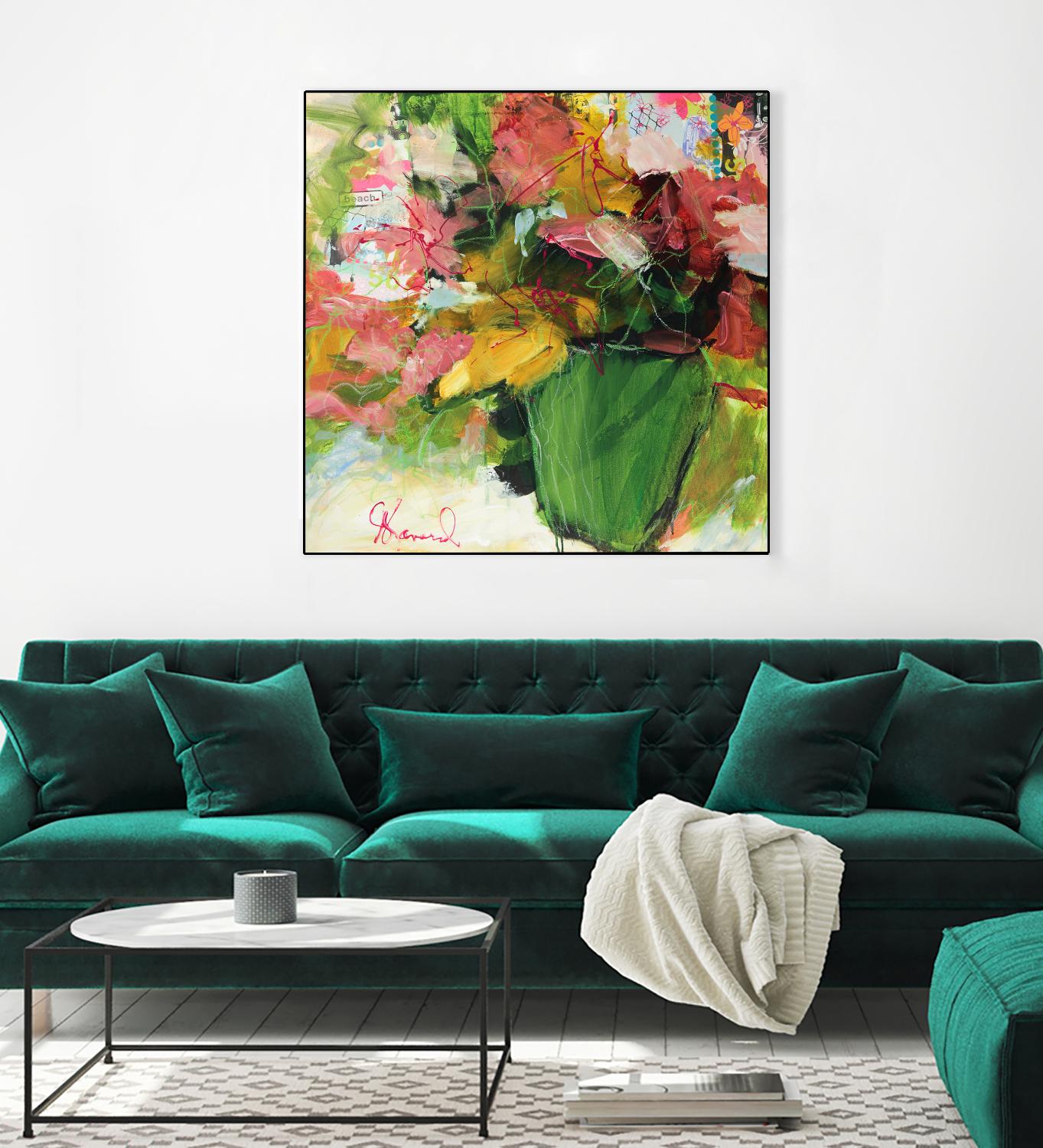 Beach Lover by Doris Savard on GIANT ART - pink flowers artistes du québec