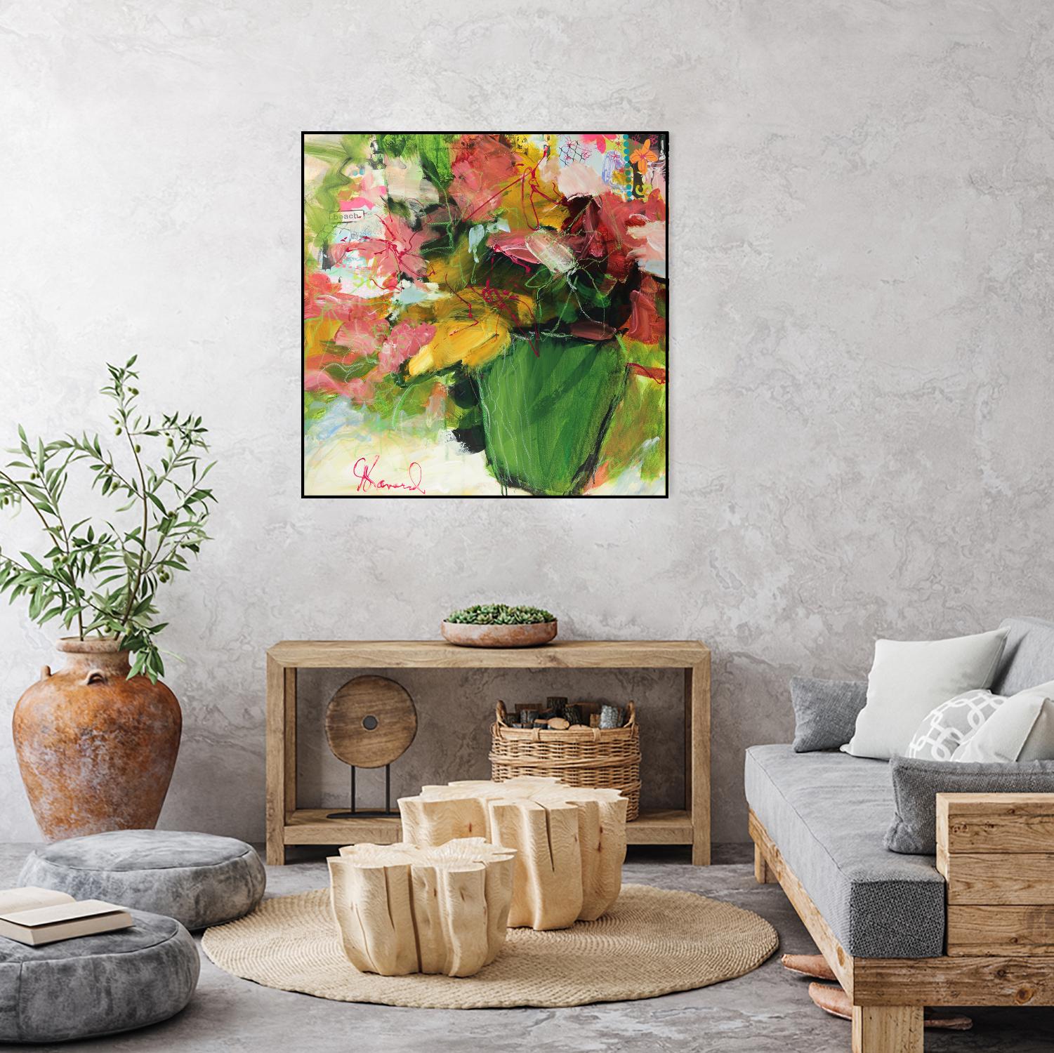 Beach Lover by Doris Savard on GIANT ART - pink flowers artistes du québec