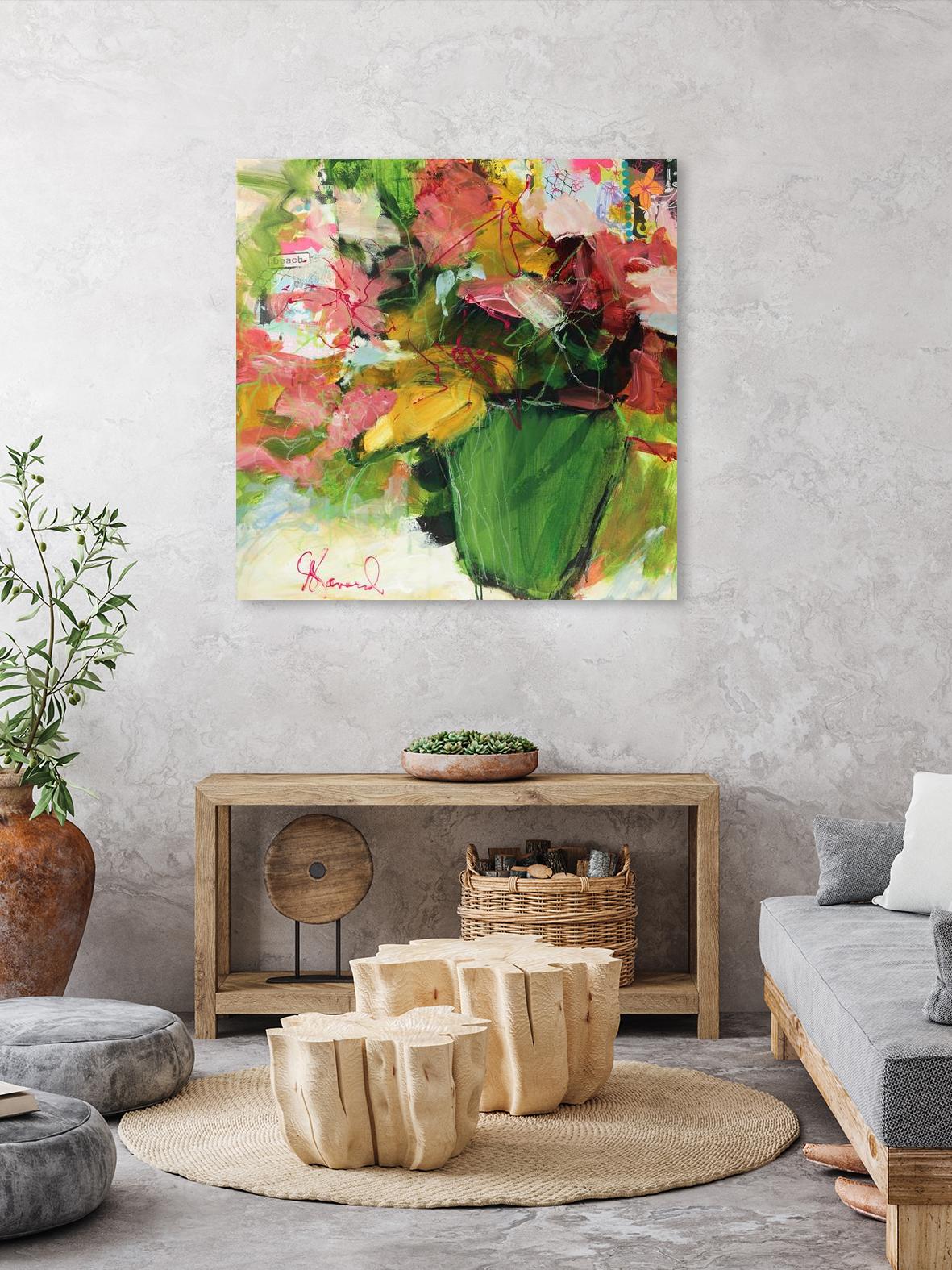 Beach Lover by Doris Savard on GIANT ART - pink flowers artistes du québec