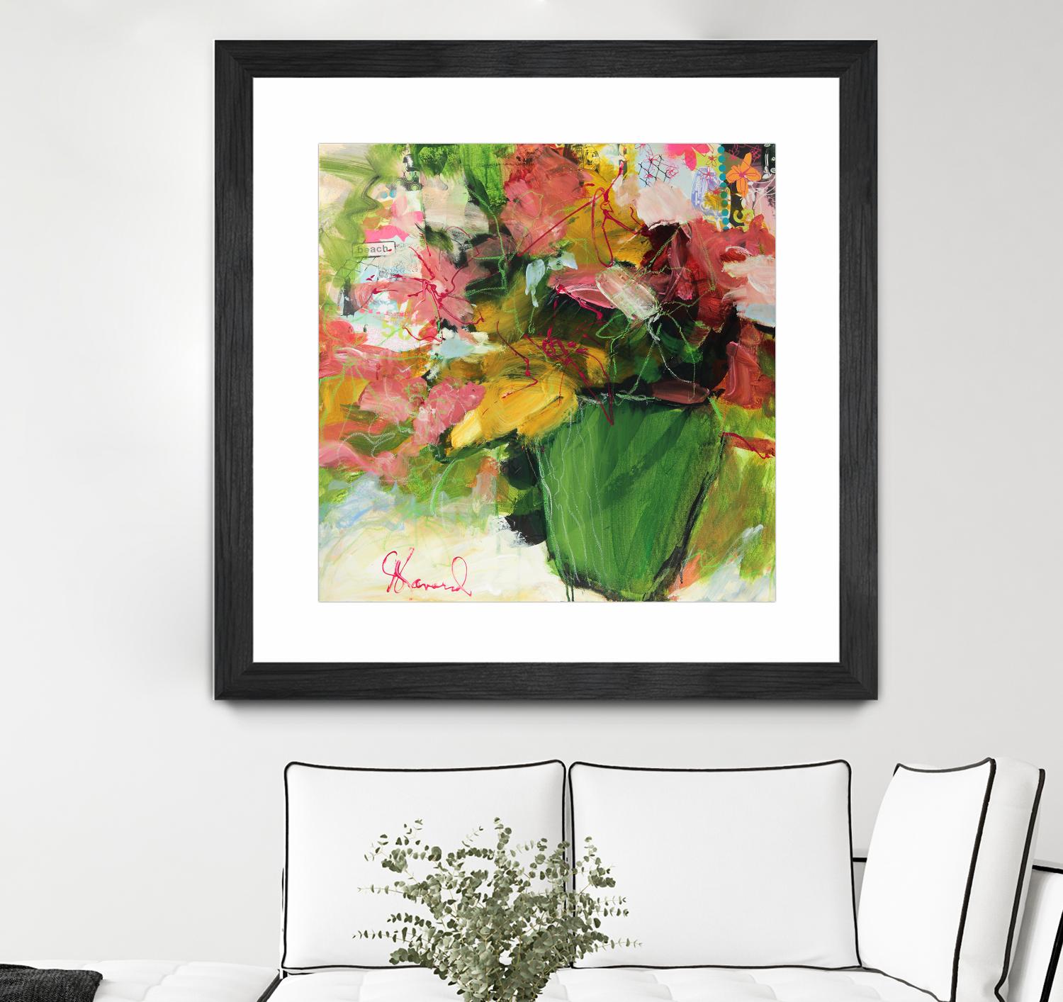 Beach Lover by Doris Savard on GIANT ART - pink flowers artistes du québec