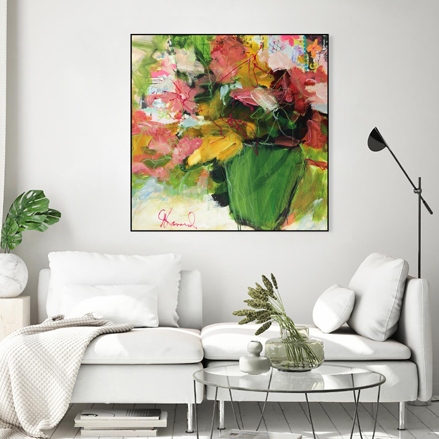 Beach Lover by Doris Savard on GIANT ART - pink flowers artistes du québec