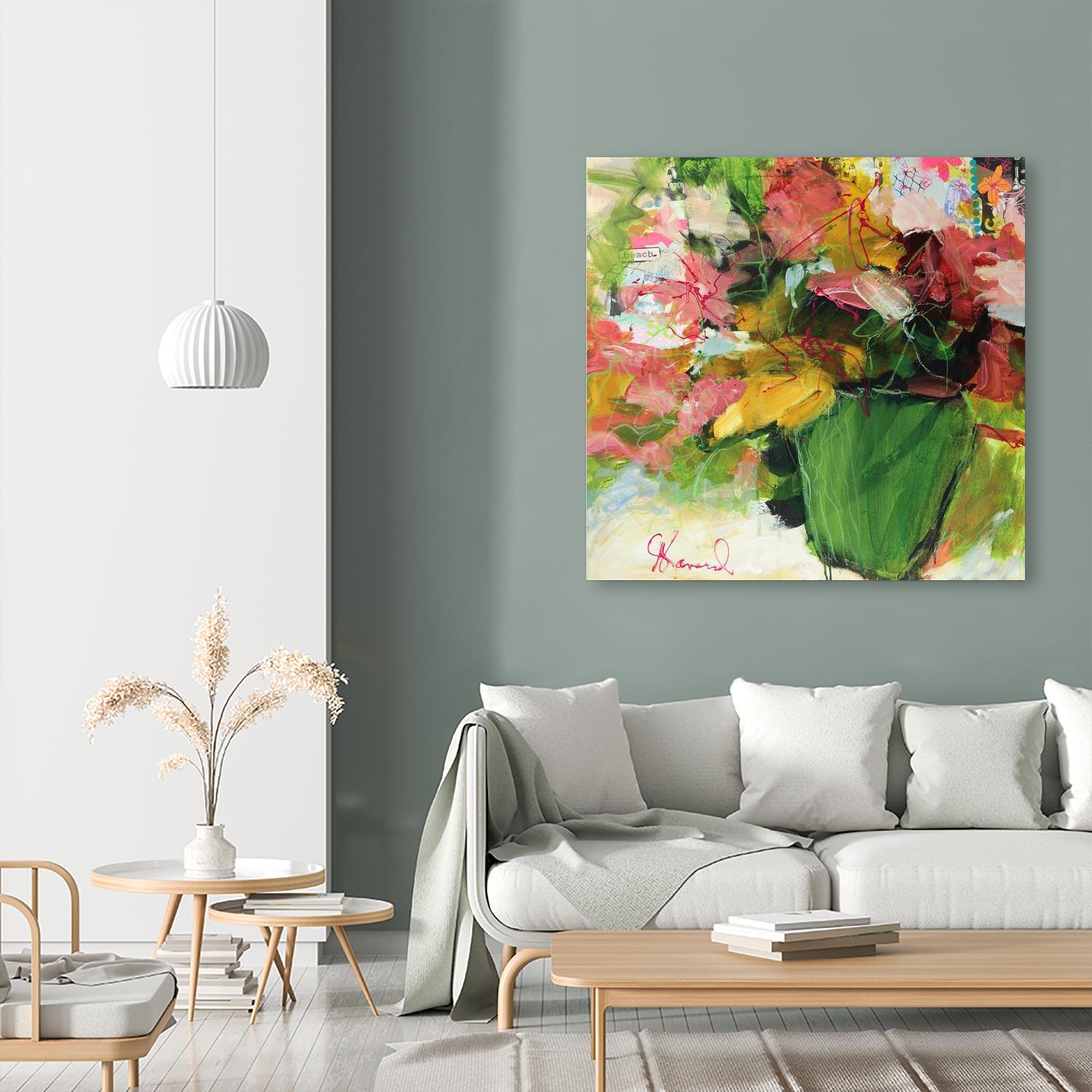 Beach Lover by Doris Savard on GIANT ART - pink flowers artistes du québec