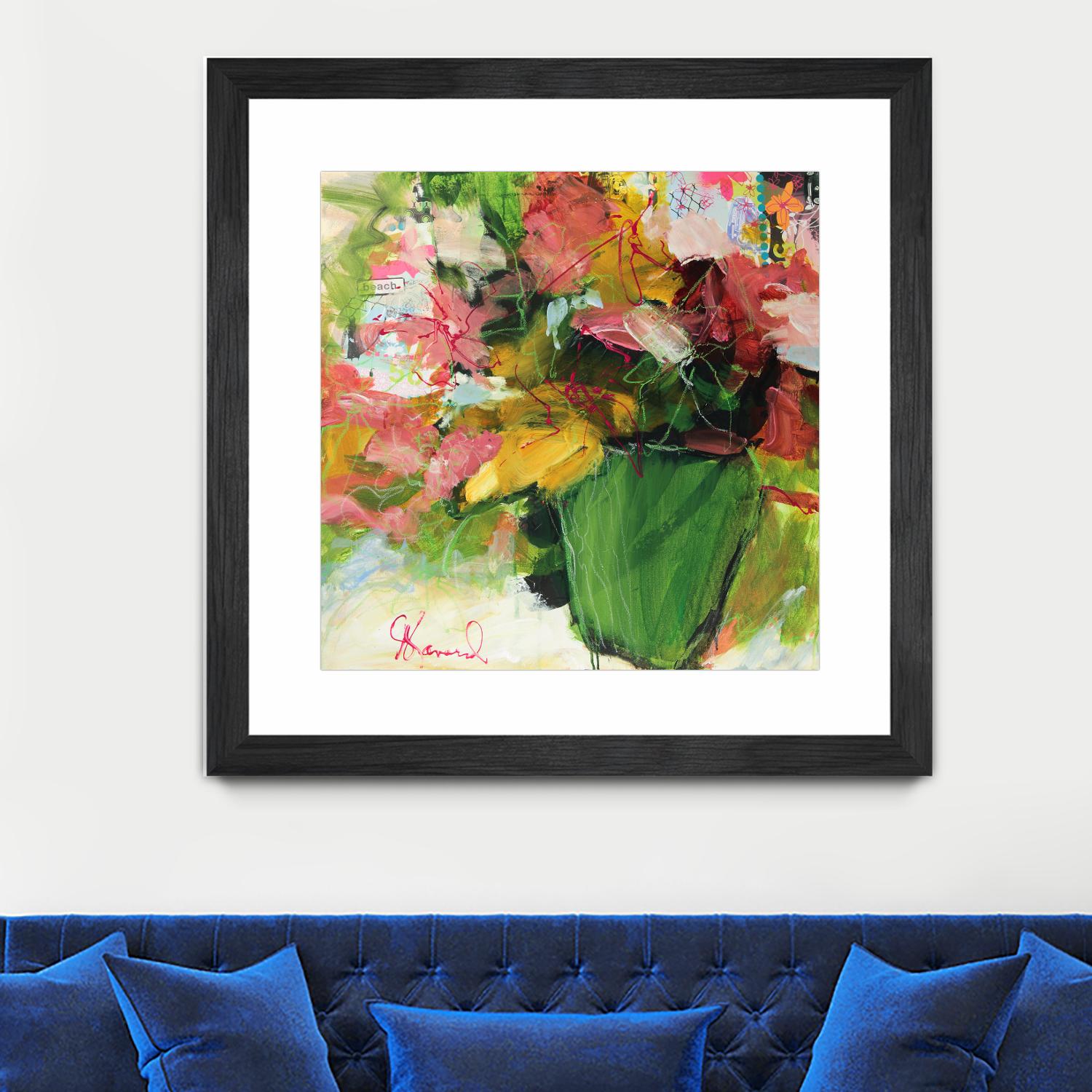 Beach Lover by Doris Savard on GIANT ART - pink flowers artistes du québec