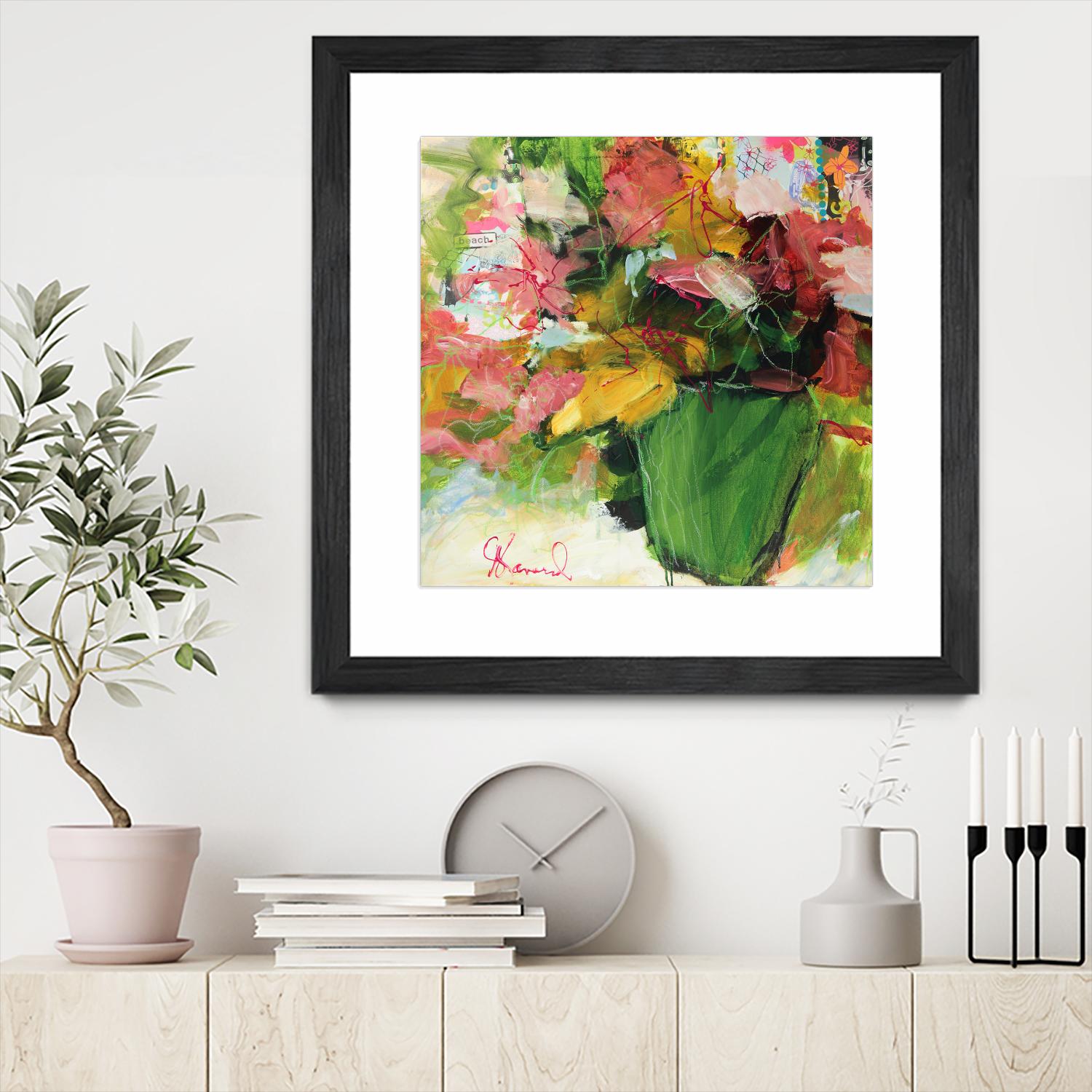 Beach Lover by Doris Savard on GIANT ART - pink flowers artistes du québec