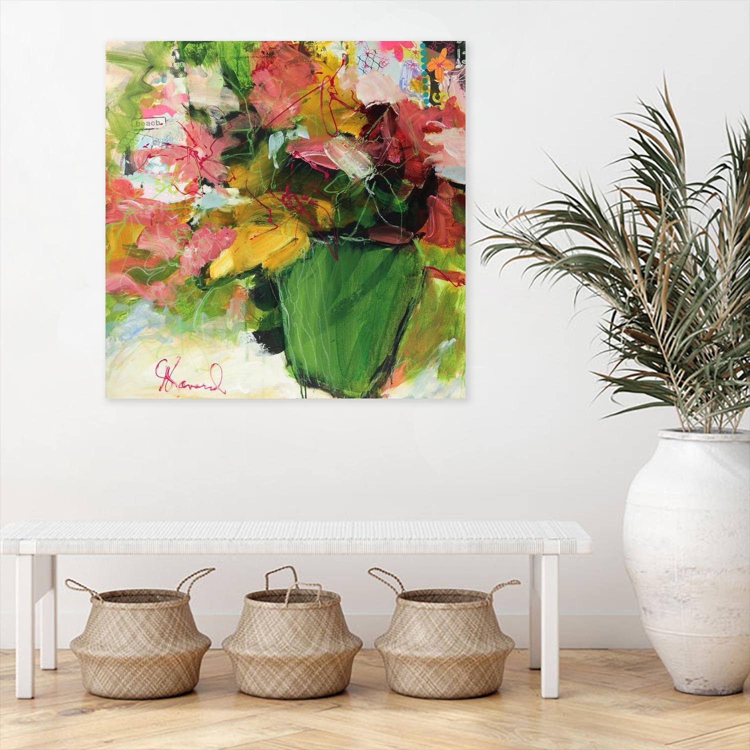 Beach Lover by Doris Savard on GIANT ART - pink flowers artistes du québec