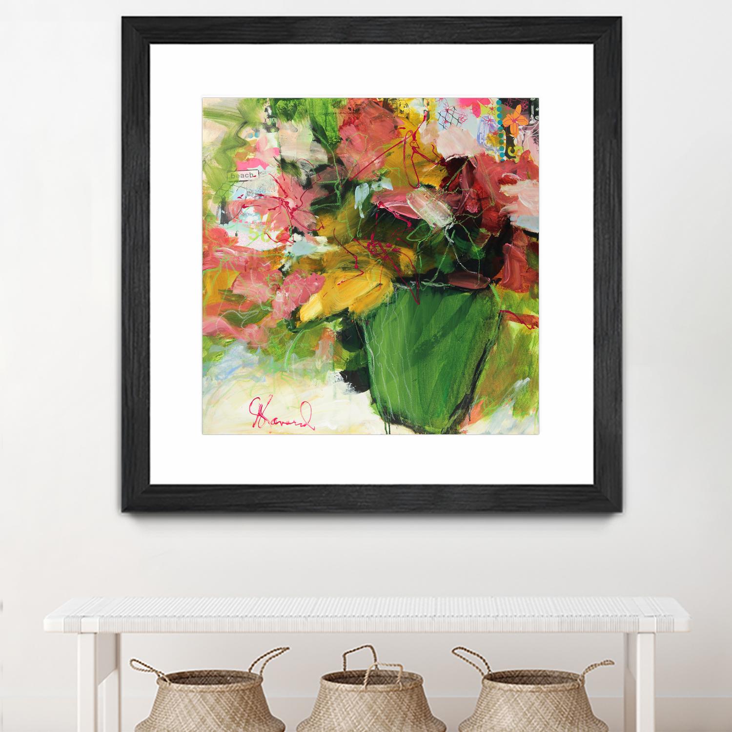 Beach Lover by Doris Savard on GIANT ART - pink flowers artistes du québec