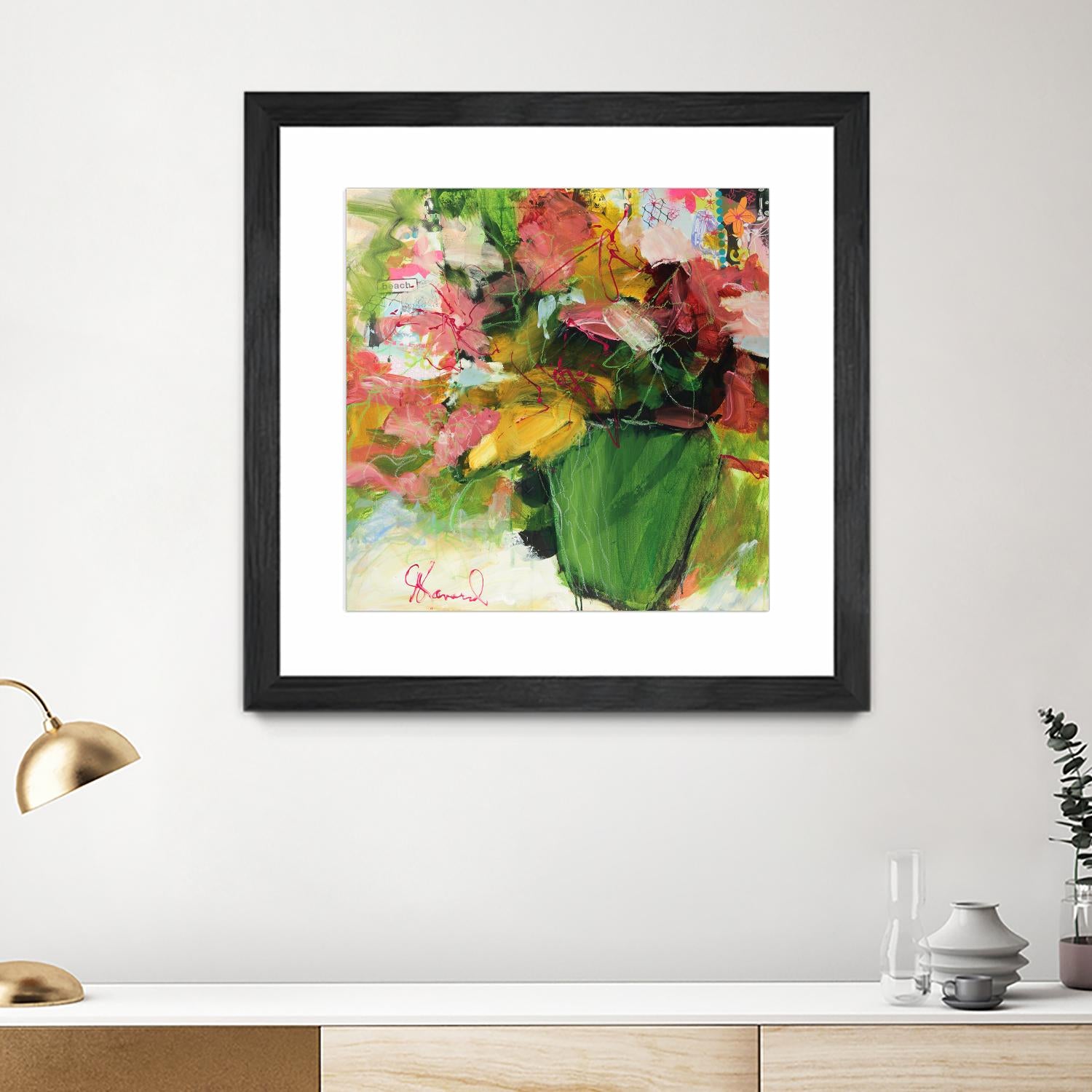 Beach Lover by Doris Savard on GIANT ART - pink flowers artistes du québec