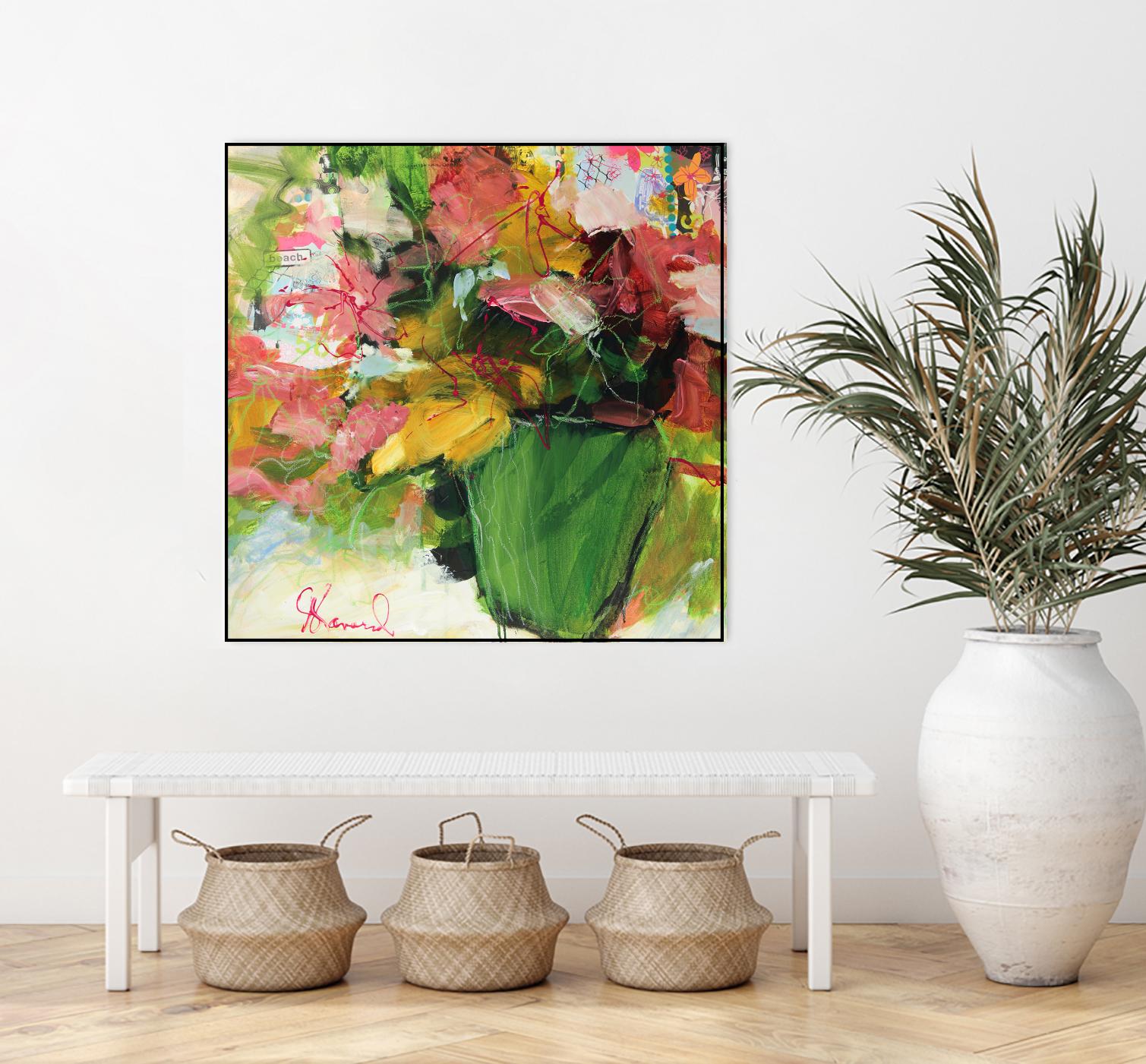 Beach Lover by Doris Savard on GIANT ART - pink flowers artistes du québec