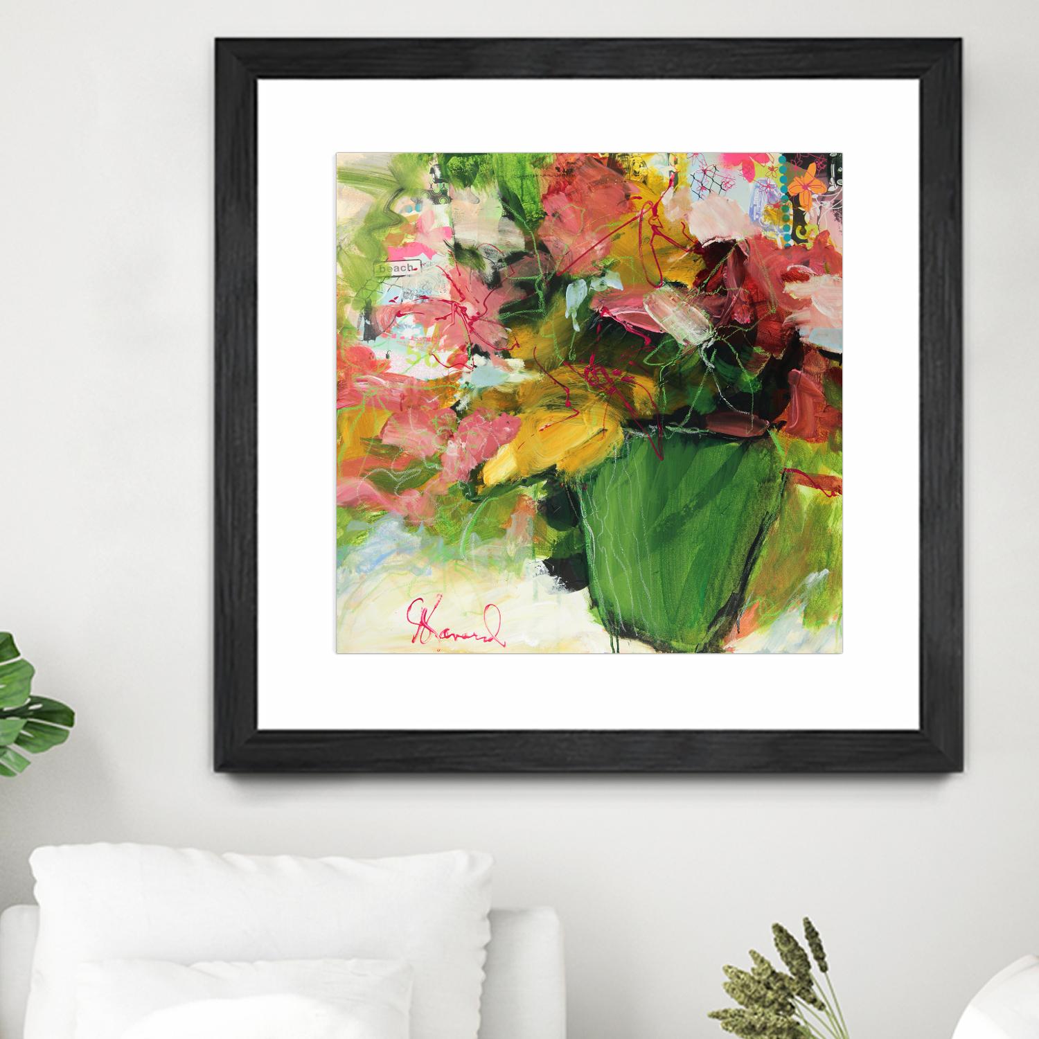 Beach Lover by Doris Savard on GIANT ART - pink flowers artistes du québec