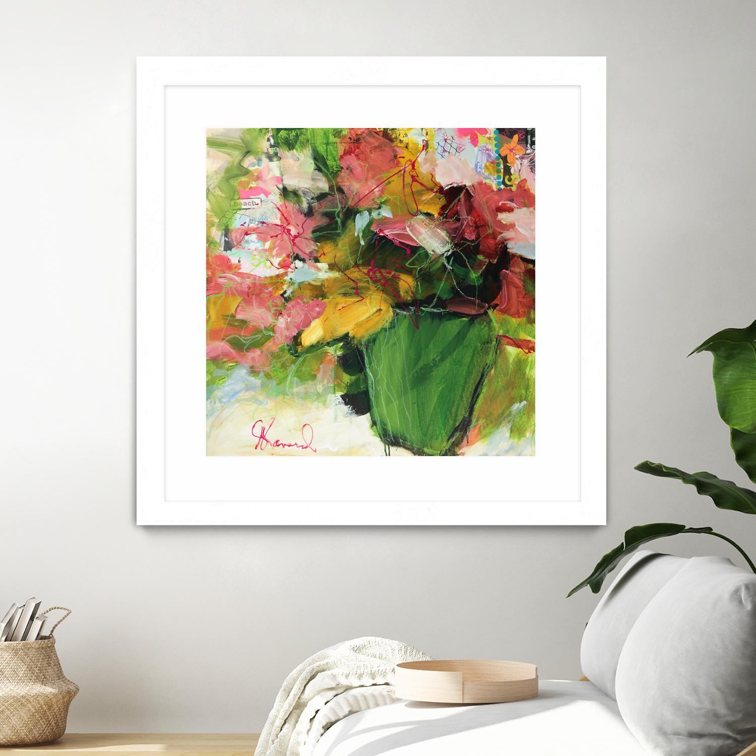 Beach Lover by Doris Savard on GIANT ART - pink flowers artistes du québec