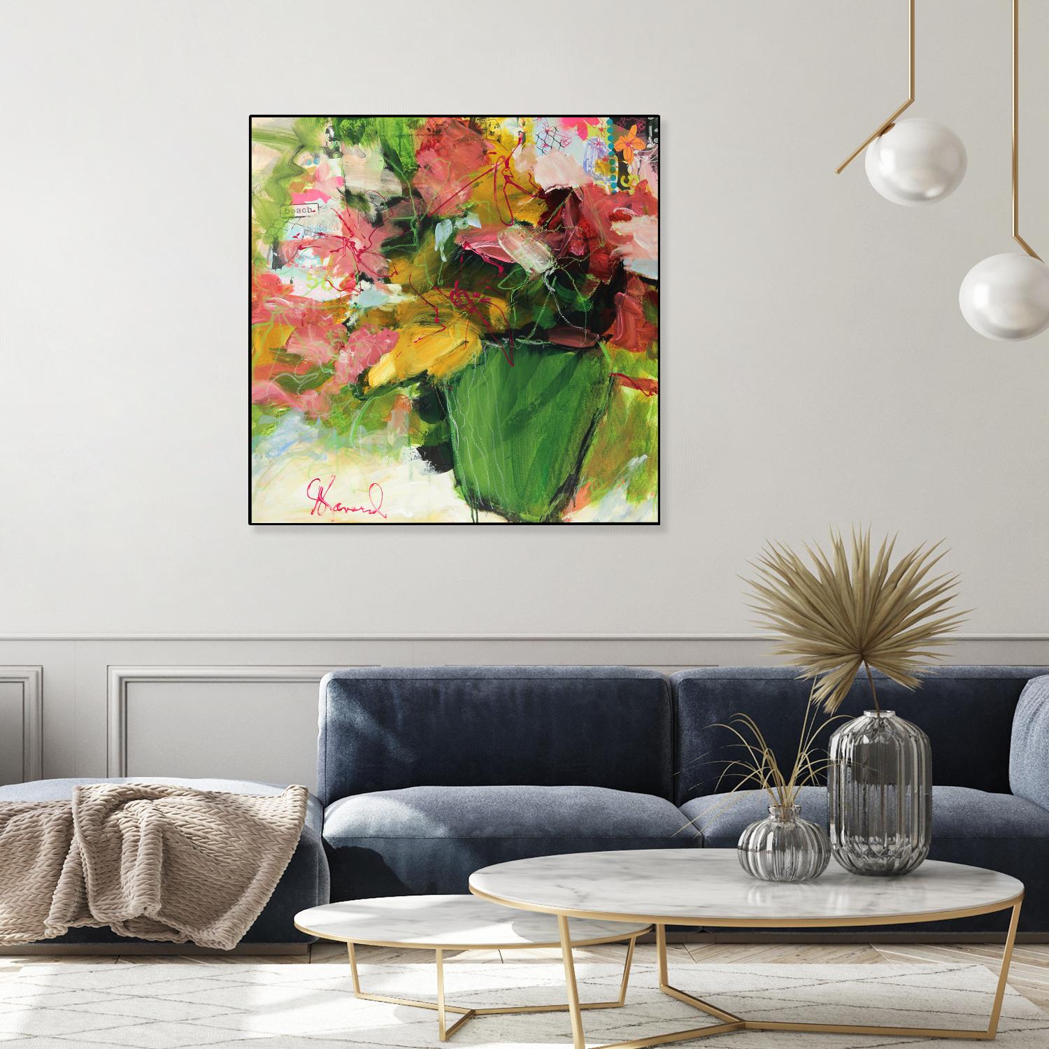 Beach Lover by Doris Savard on GIANT ART - pink flowers artistes du québec