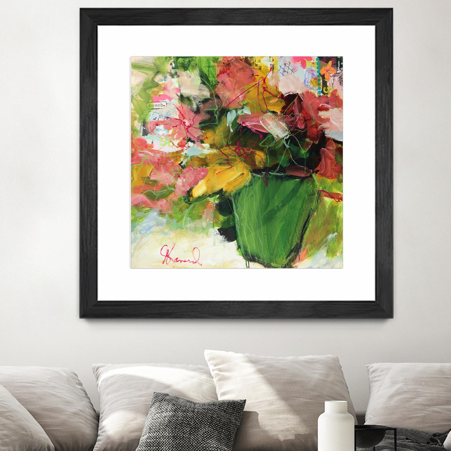 Beach Lover by Doris Savard on GIANT ART - pink flowers artistes du québec