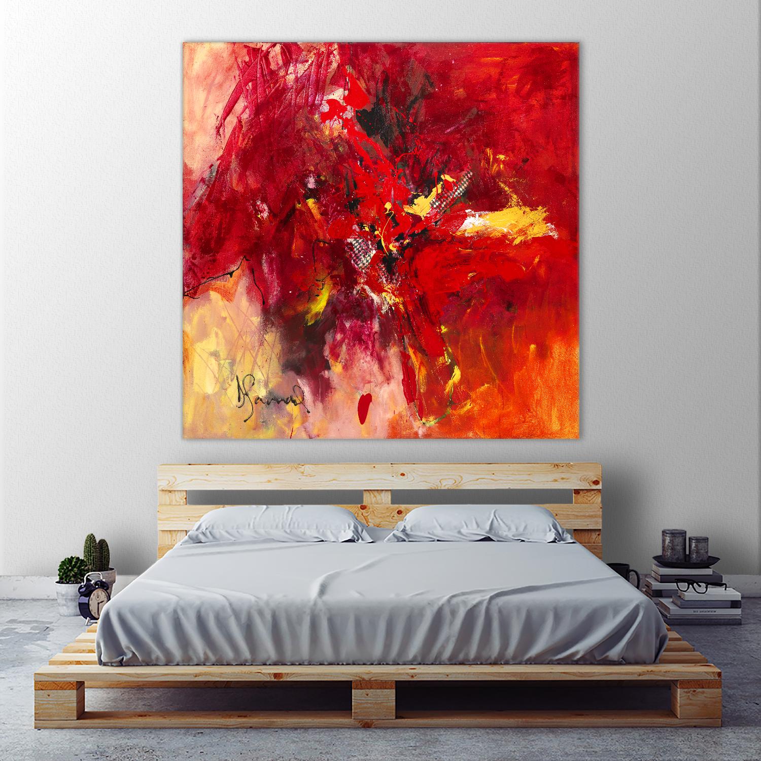Lovely by Doris Savard on GIANT ART - red abstract