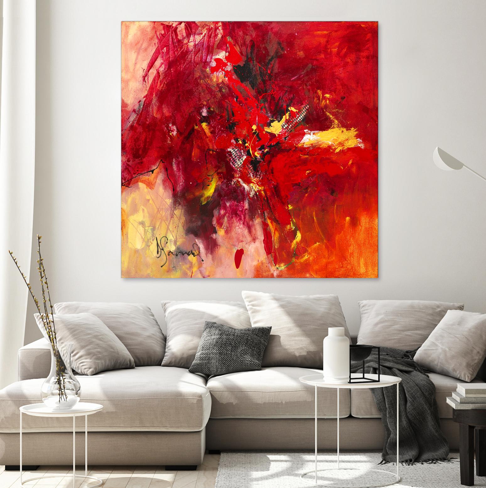 Lovely by Doris Savard on GIANT ART - red abstract