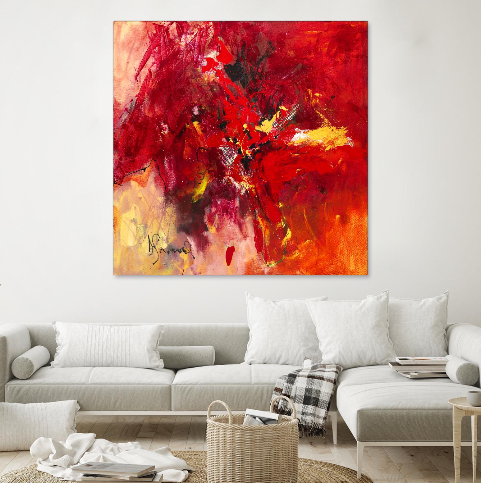 Lovely by Doris Savard on GIANT ART - red abstract