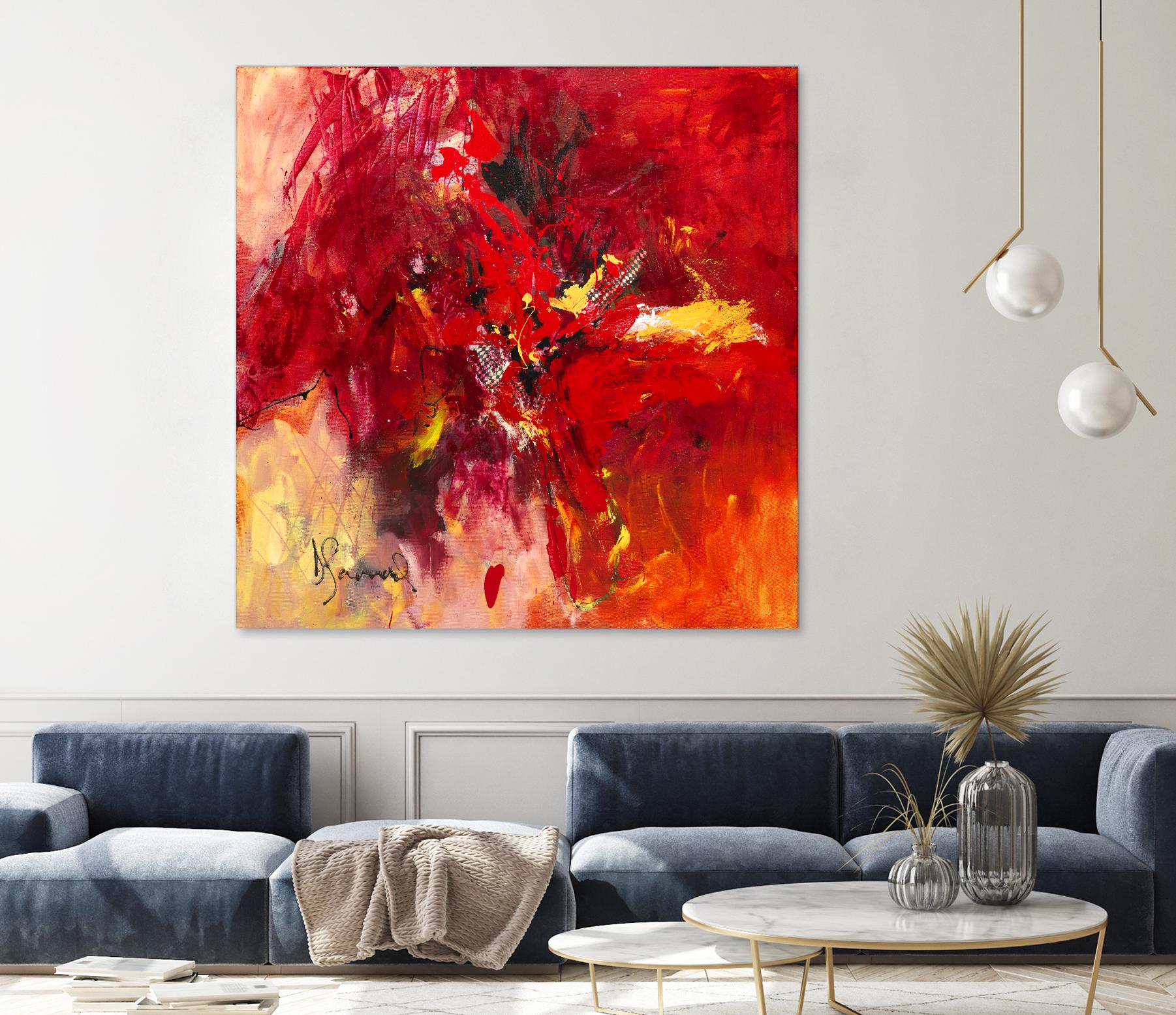 Lovely by Doris Savard on GIANT ART - red abstract