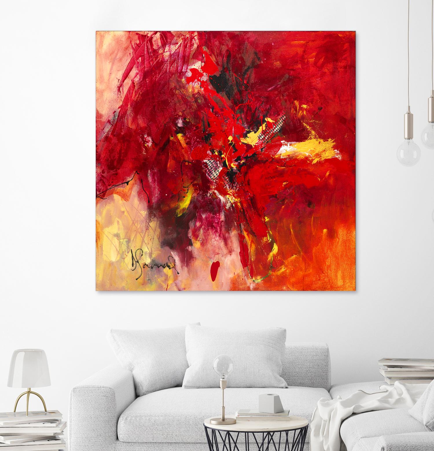 Lovely by Doris Savard on GIANT ART - red abstract