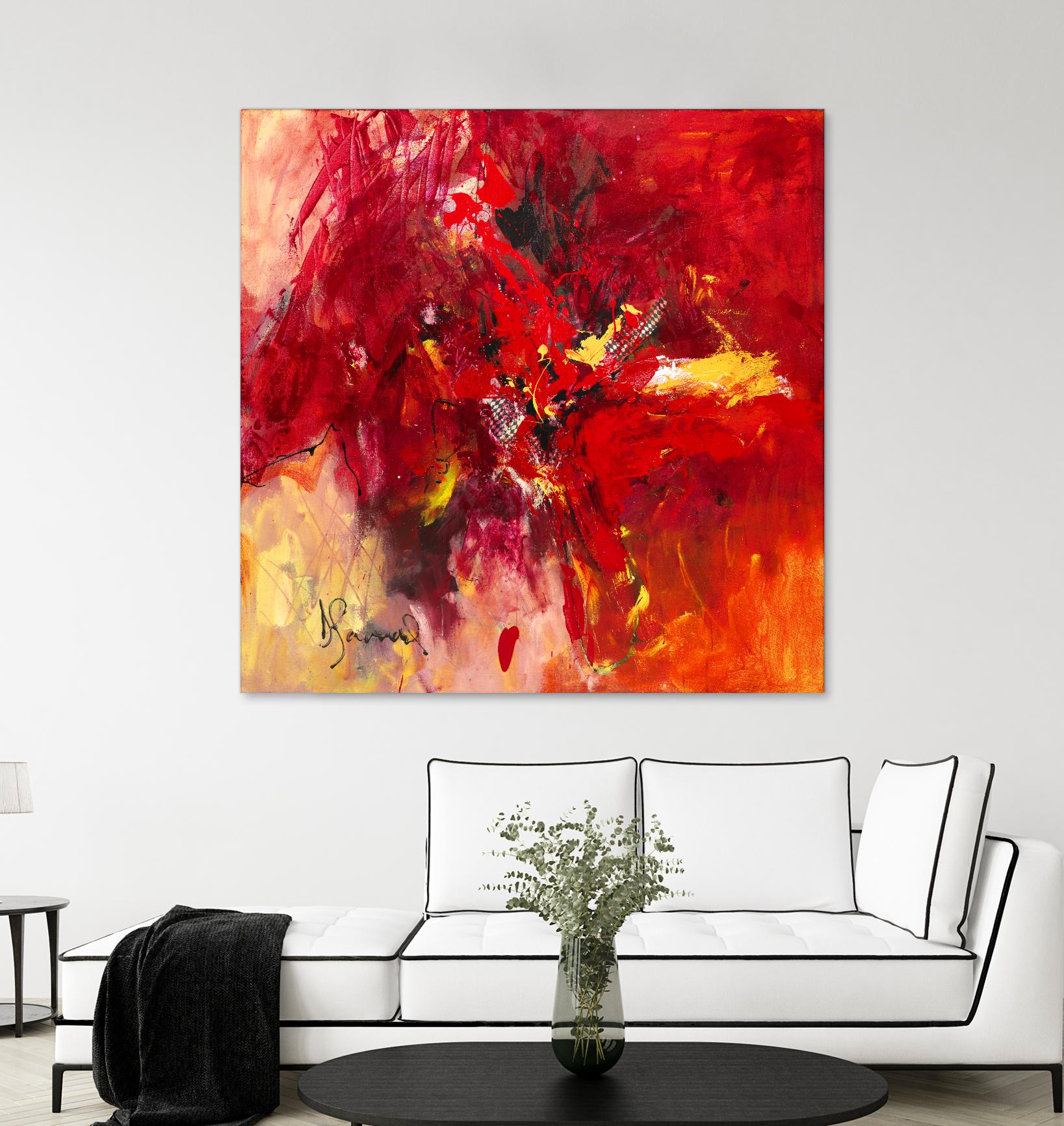 Lovely by Doris Savard on GIANT ART - red abstract