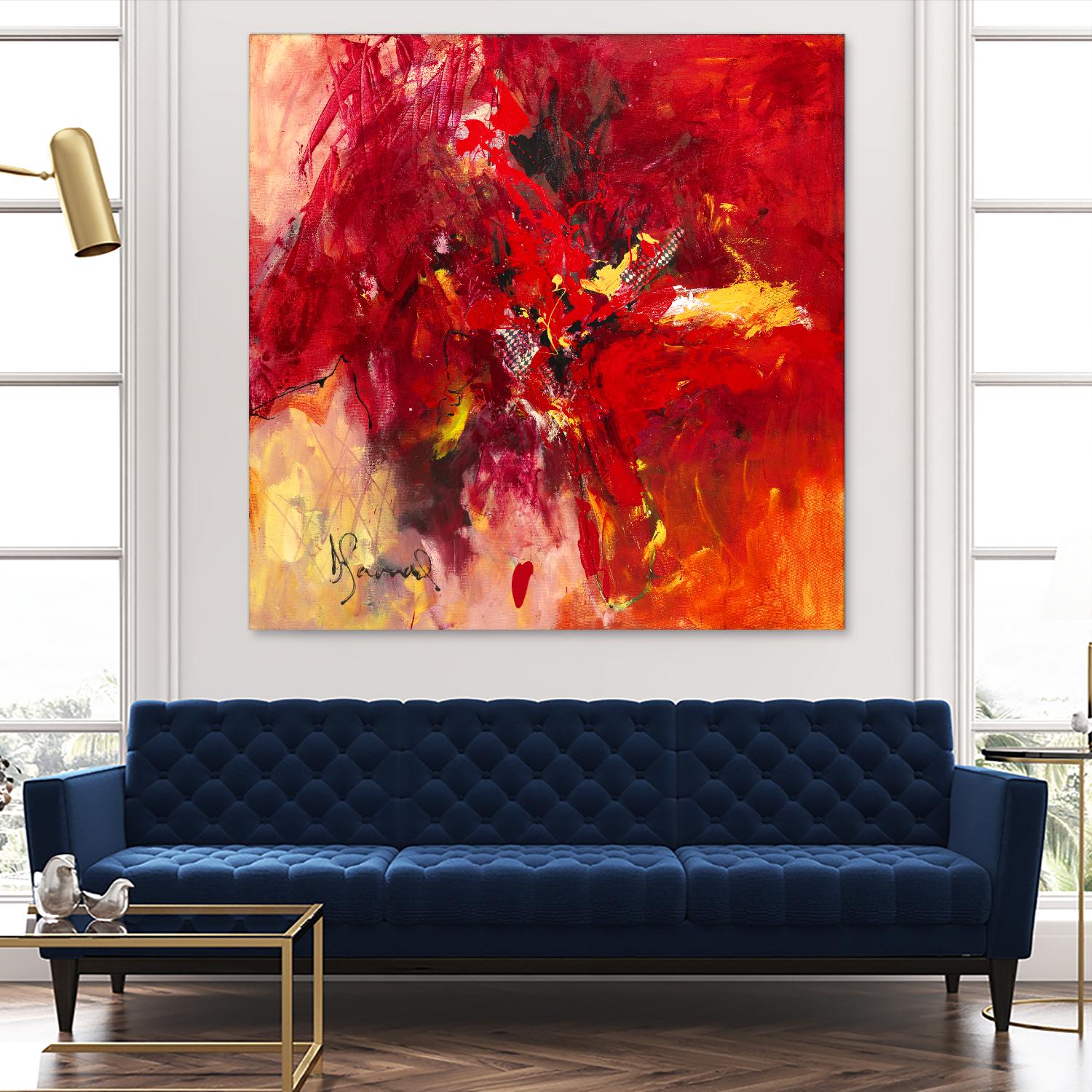 Lovely by Doris Savard on GIANT ART - red abstract