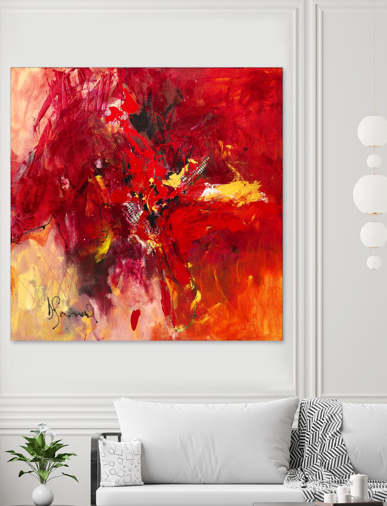 Lovely by Doris Savard on GIANT ART - red abstract