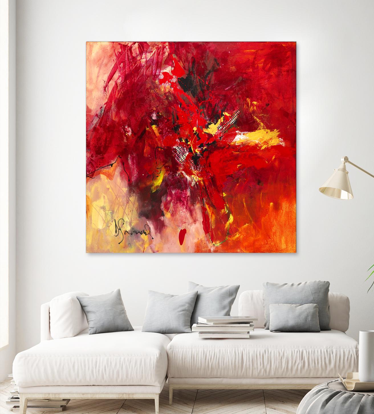 Lovely by Doris Savard on GIANT ART - red abstract