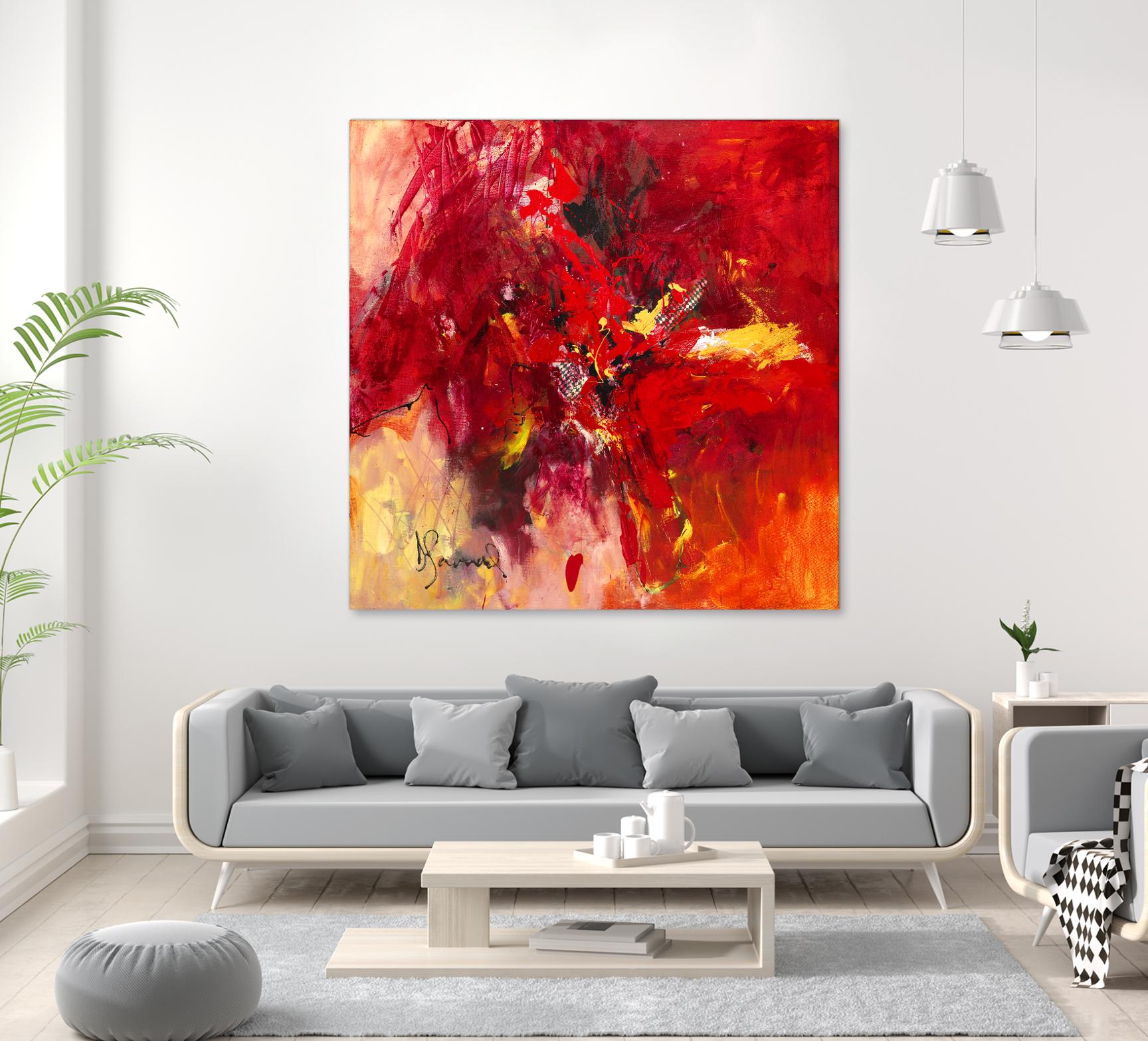 Lovely by Doris Savard on GIANT ART - red abstract