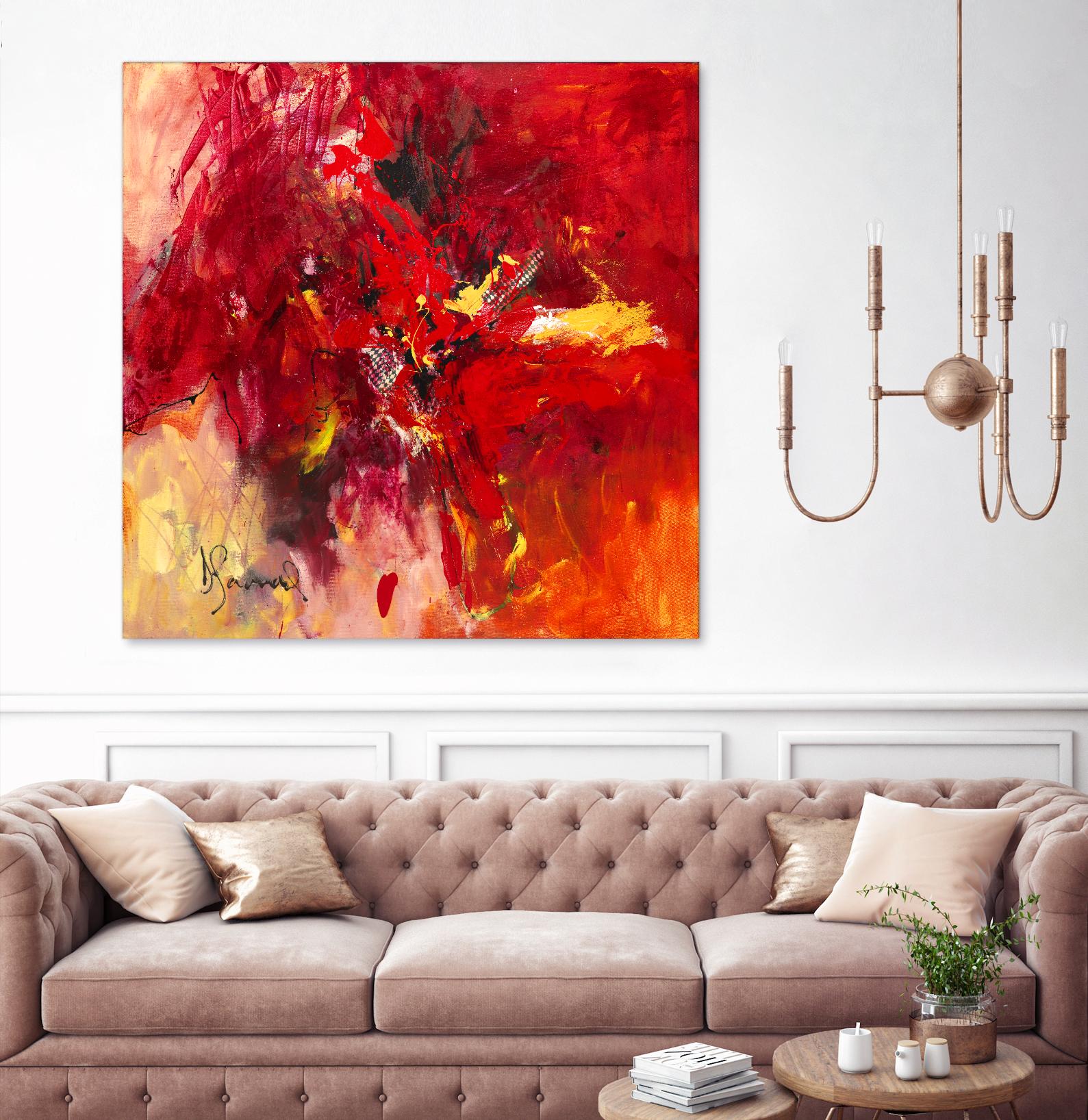 Lovely by Doris Savard on GIANT ART - red abstract