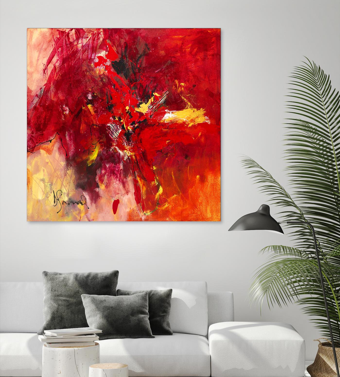 Lovely by Doris Savard on GIANT ART - red abstract