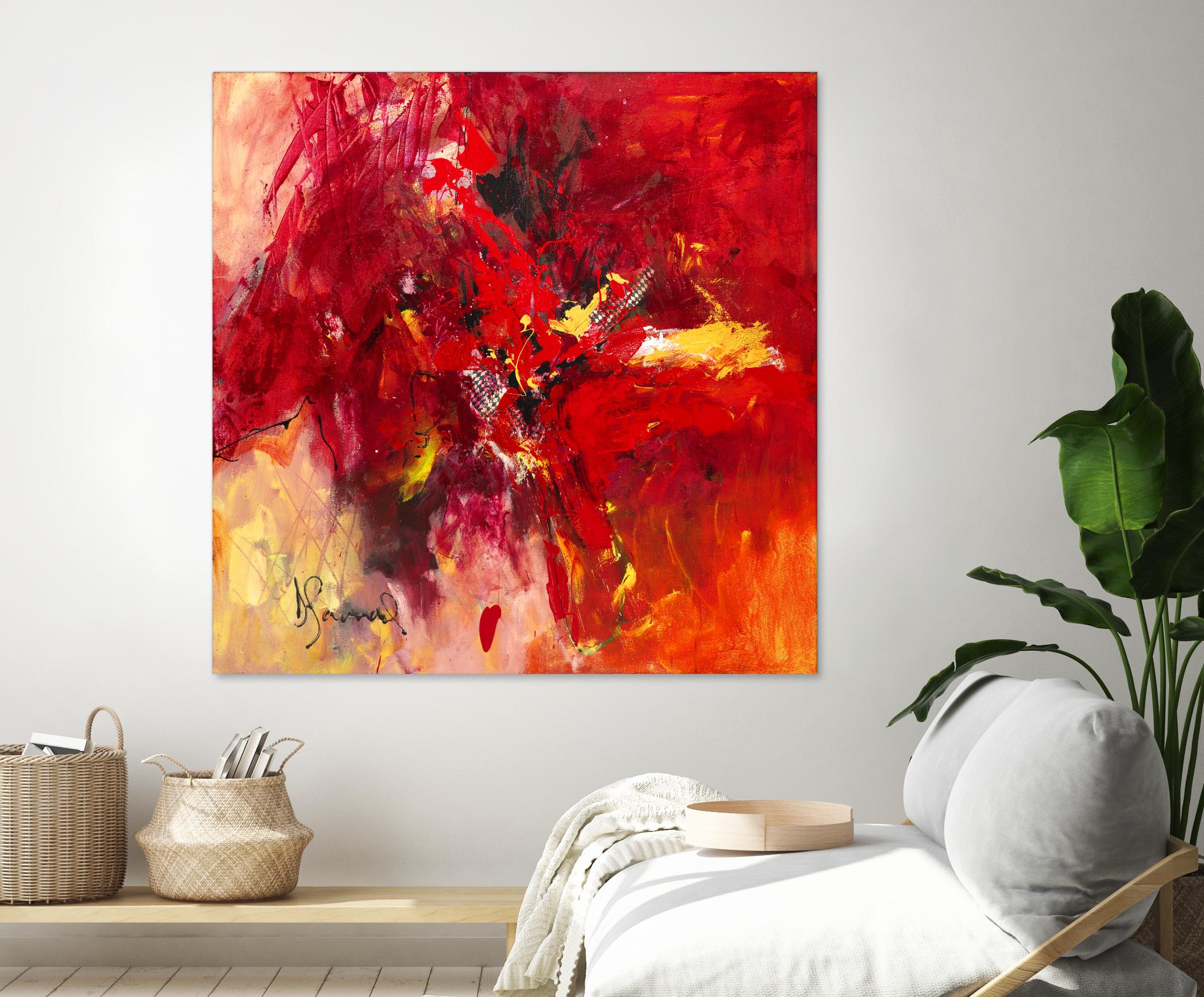 Lovely by Doris Savard on GIANT ART - red abstract