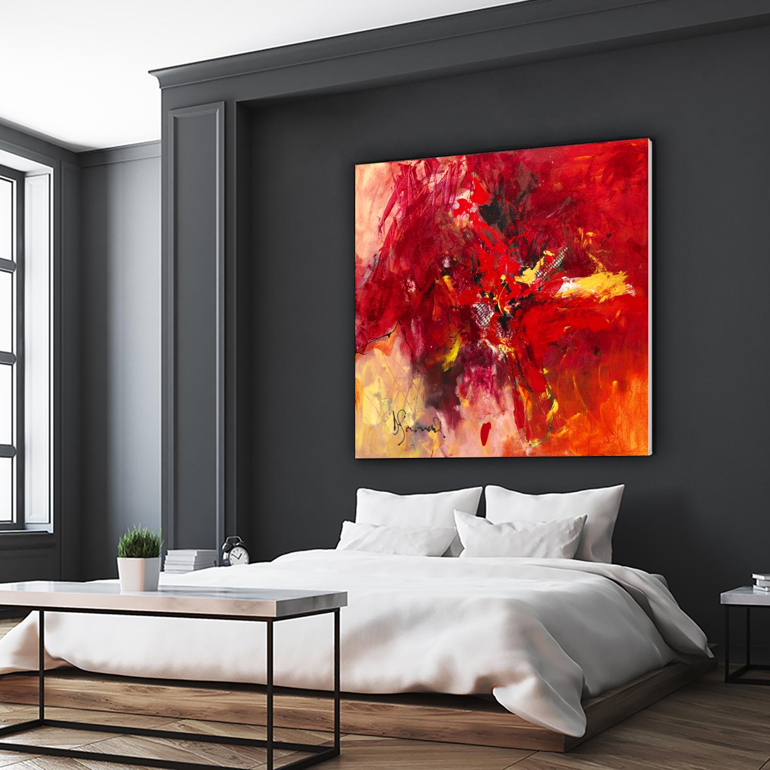 Lovely by Doris Savard on GIANT ART - red abstract